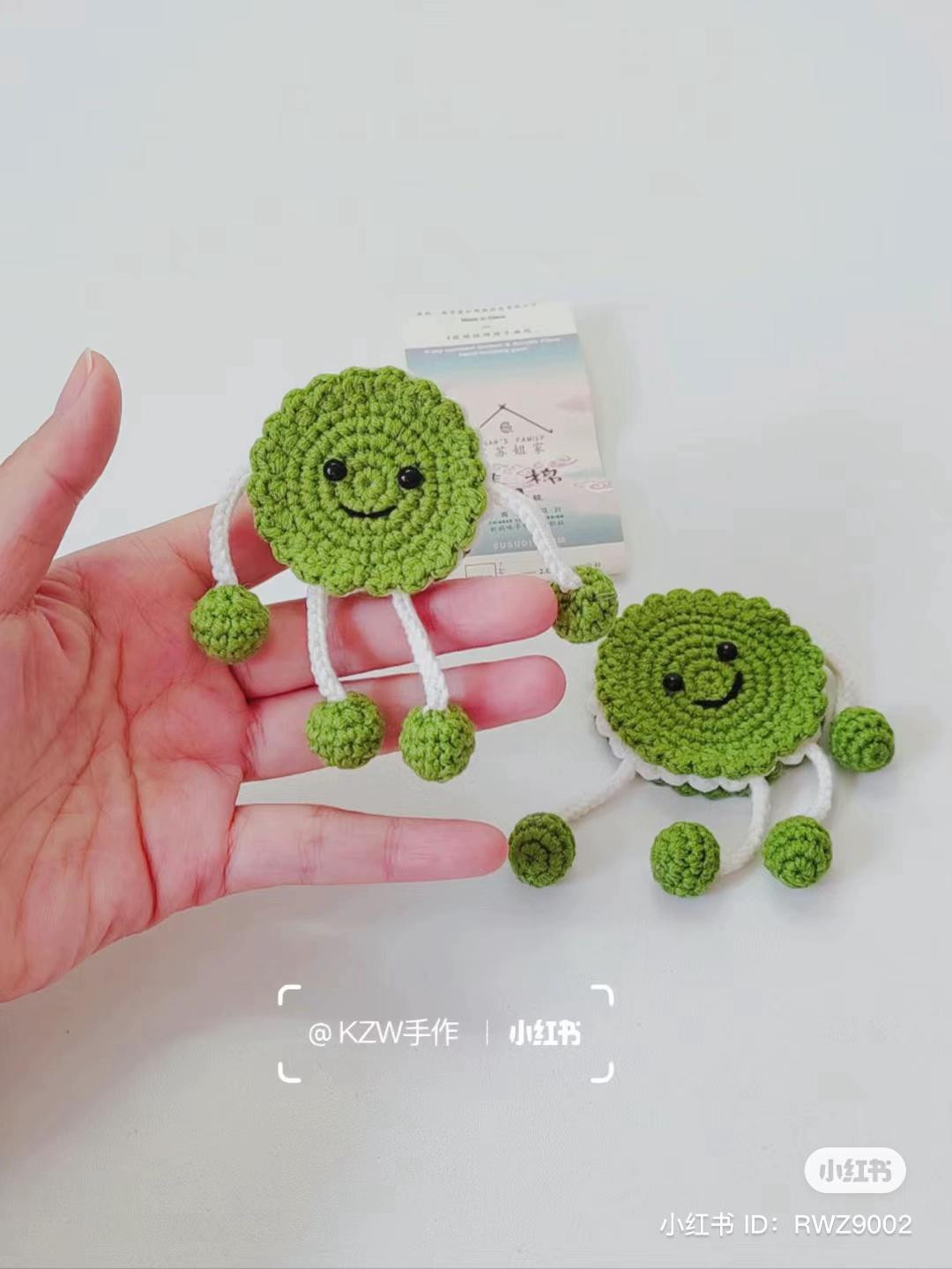 Crochet Matcha Cookie Amigurumi Pattern Tutorial