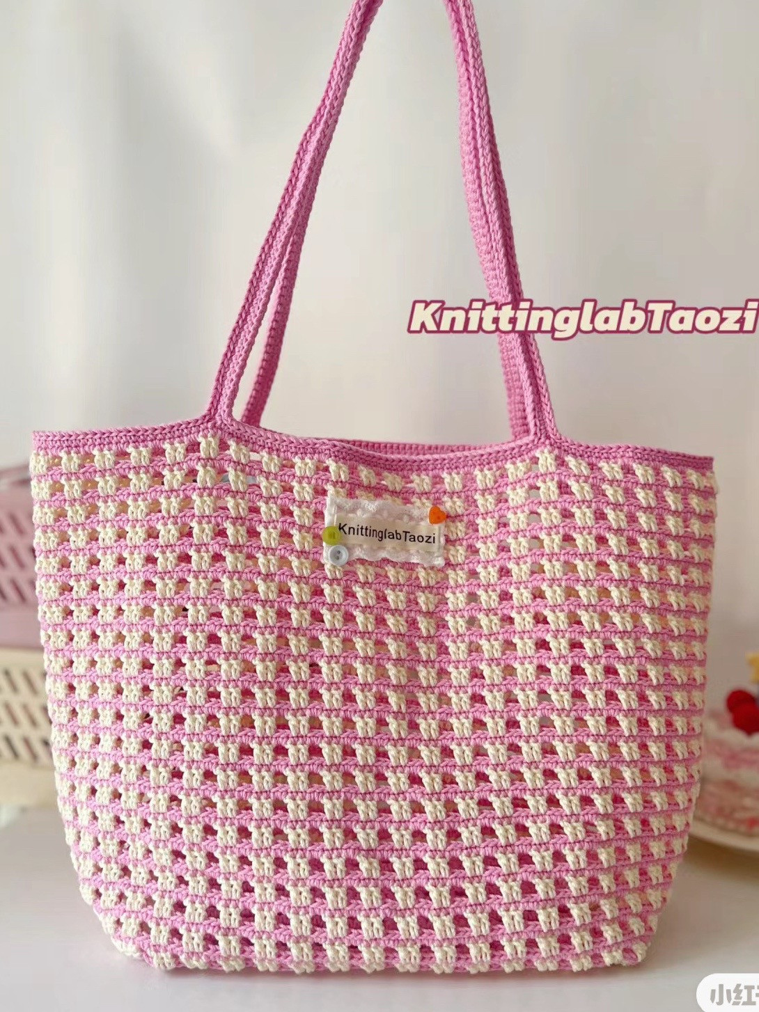 Crochet Mesh Tote Bag Pattern with Detailed Instructions