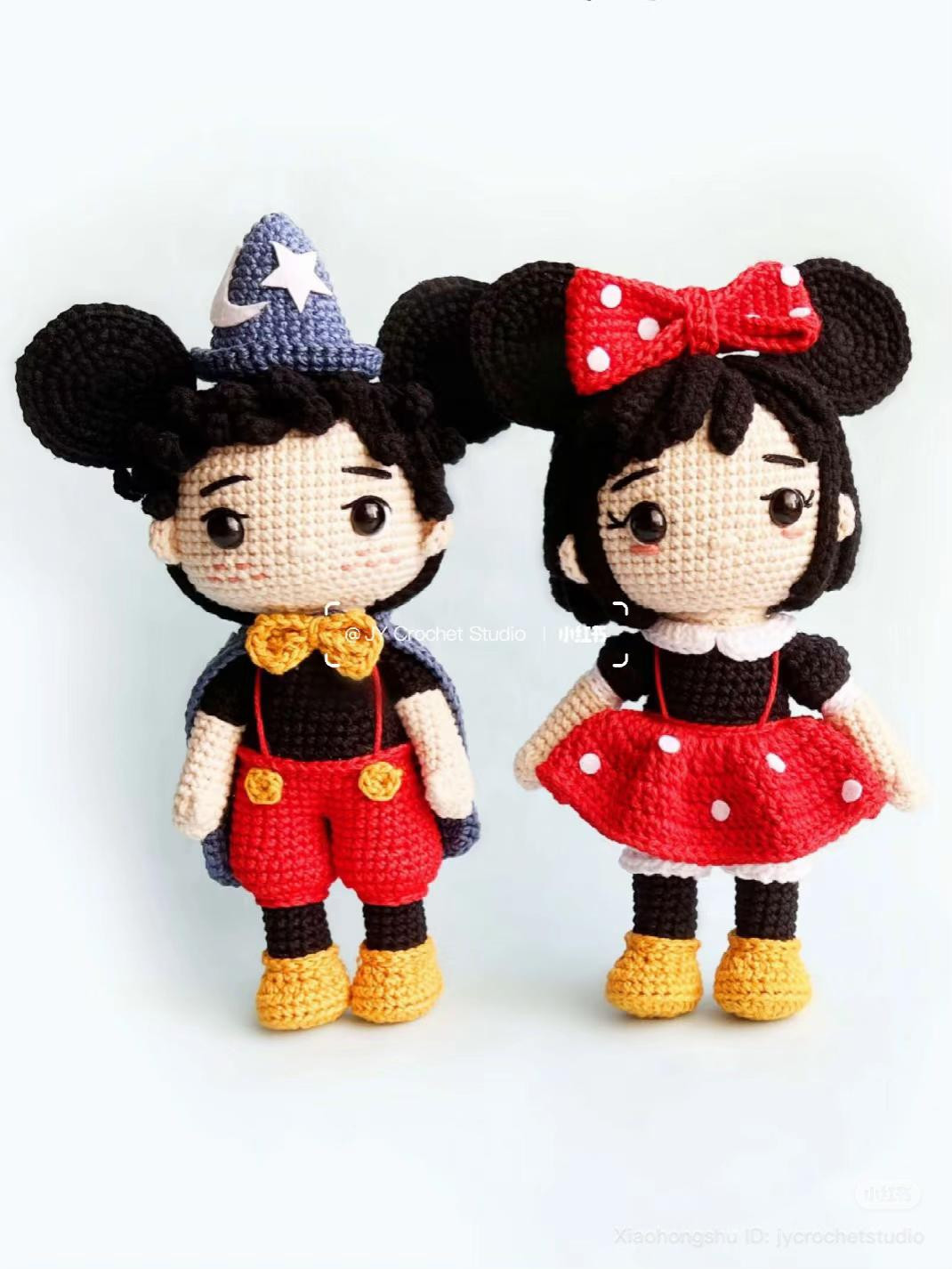 Crochet Mickey and Minnie Ice Cream Cone Pattern Chart