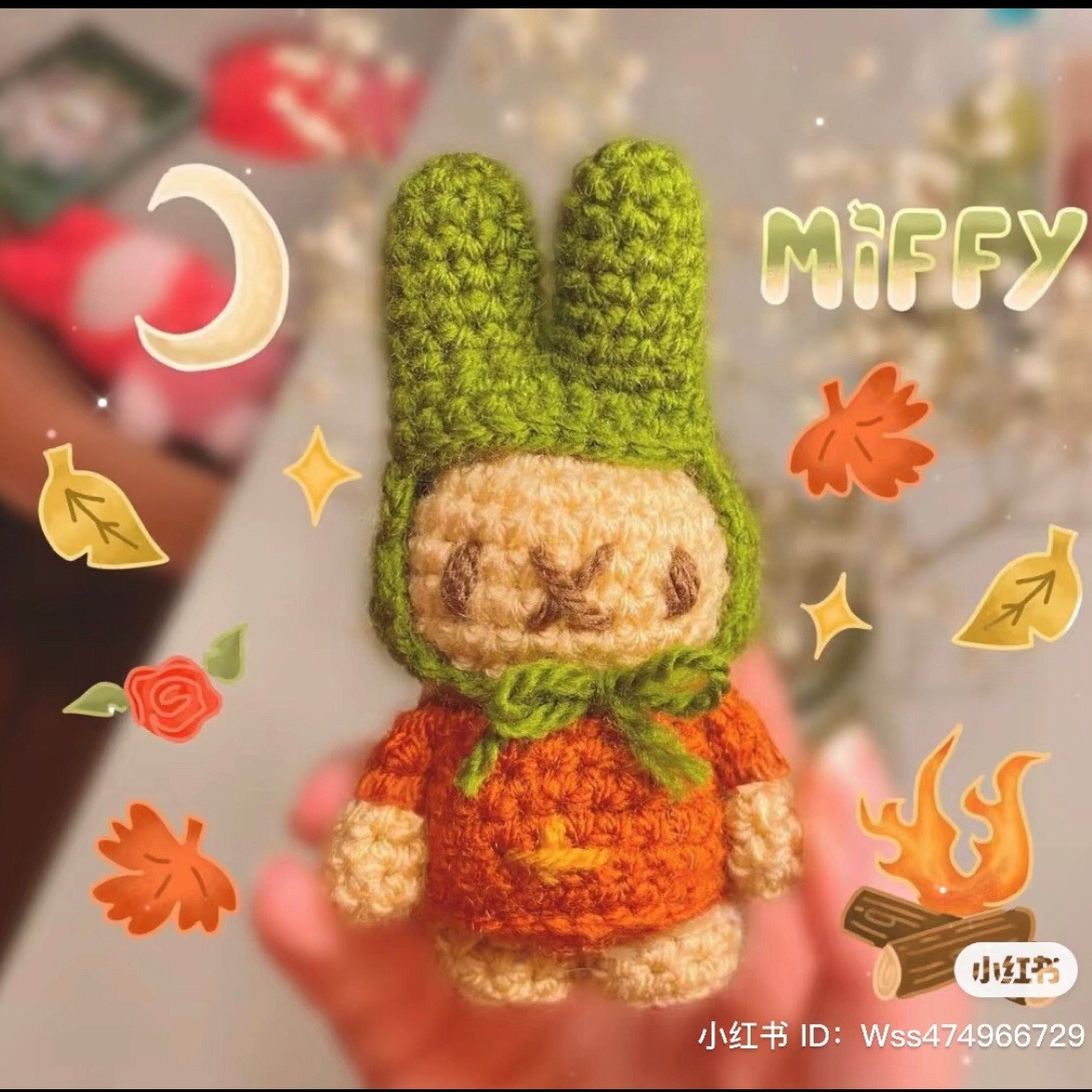 Crochet Miffy Rabbit Amigurumi Pattern Chart