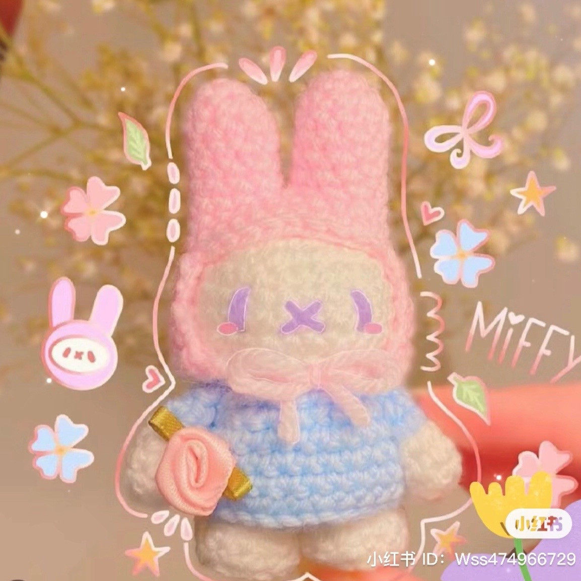 Crochet Miffy Rabbit Amigurumi Pattern Chart