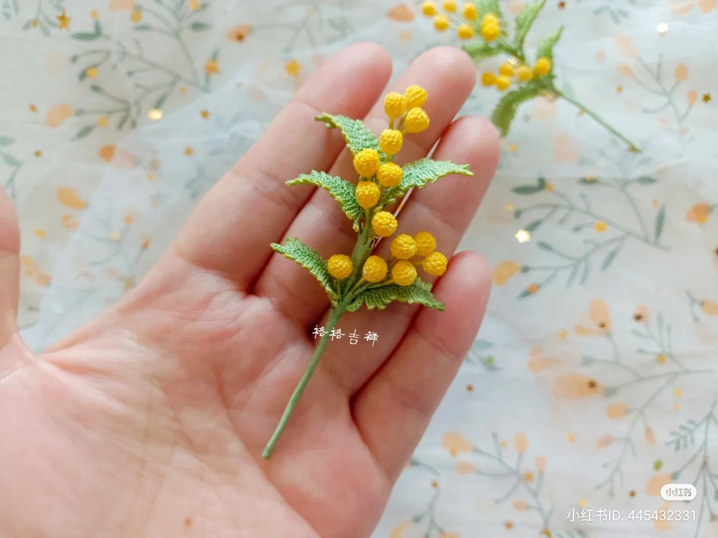 Crochet Mimosa Flower Pattern Chart