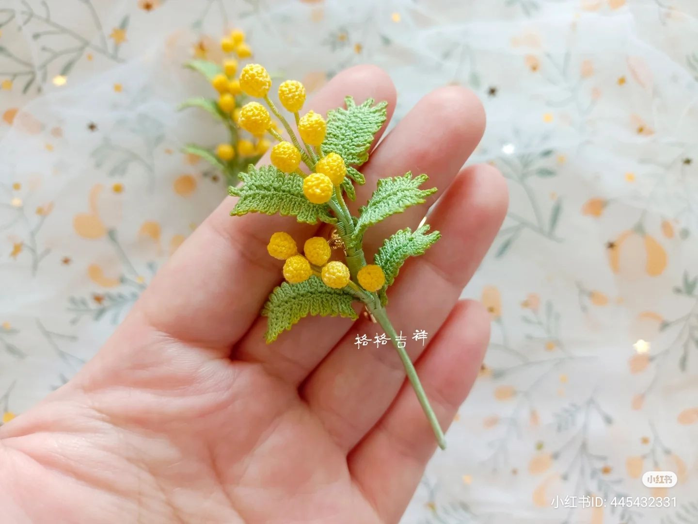 Crochet Mimosa Flower Pattern Chart