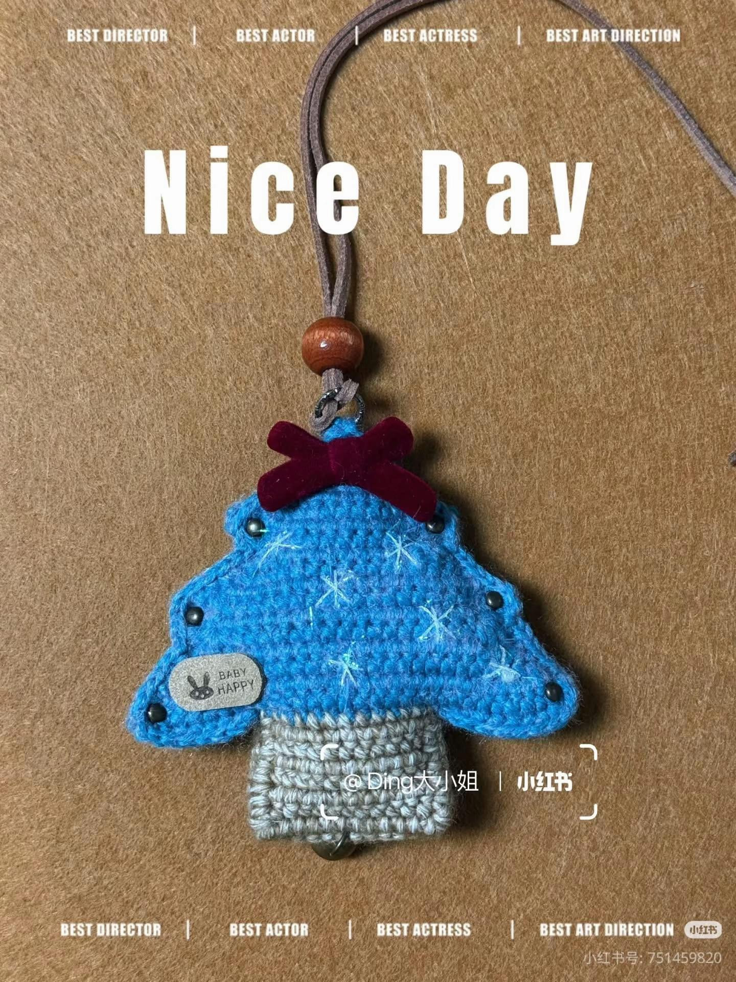 Crochet Mini Christmas Tree Ornament Pattern Chart