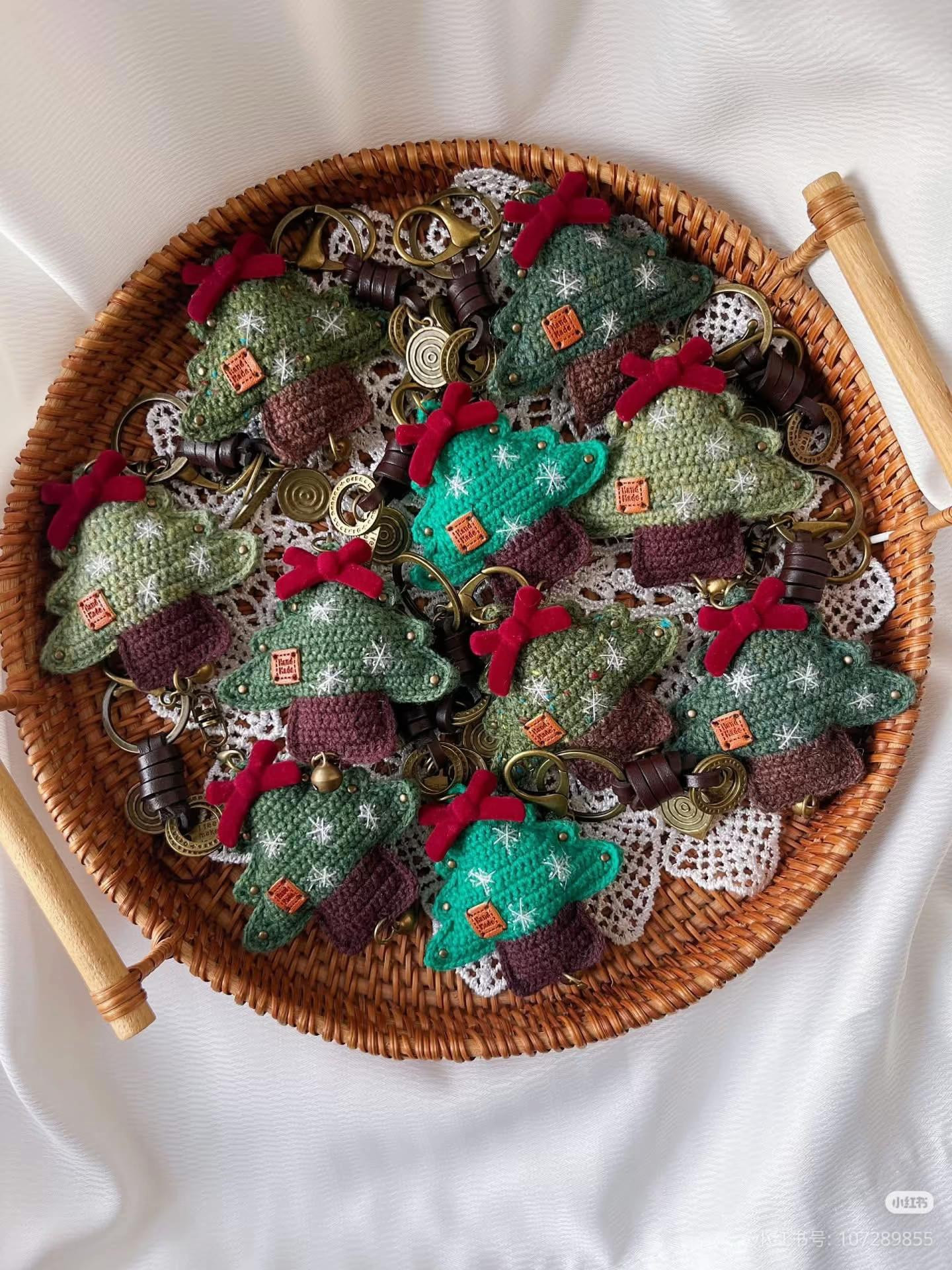 Crochet Mini Christmas Tree Ornament Pattern Chart