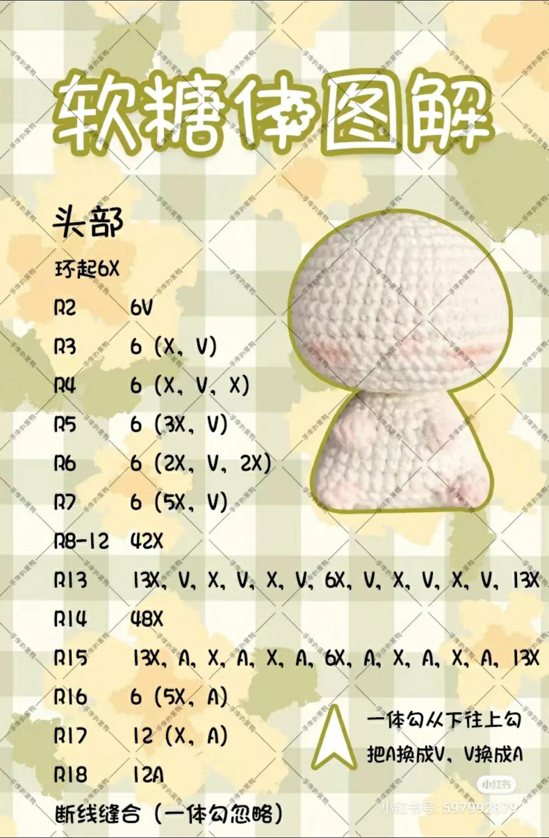 Crochet Mini Doll Body Pattern Chart
