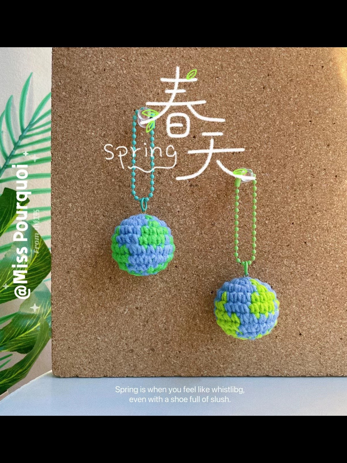 Crochet Mini Earth Keychain Pattern Tutorial