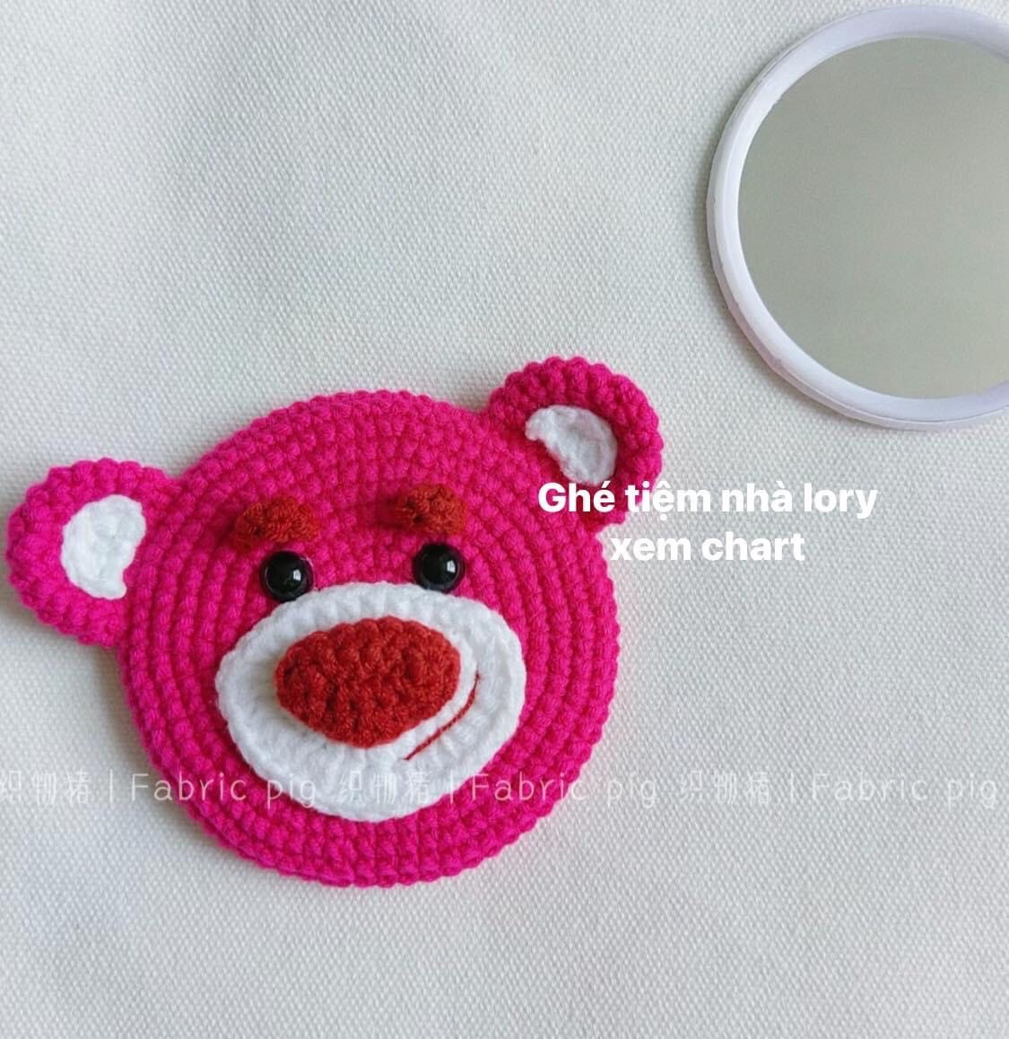 Crochet Mirror Case Pattern: Cute Bear and Frog Designs
