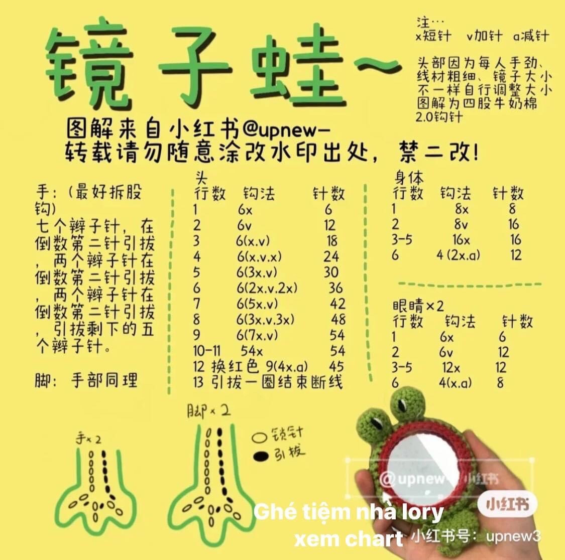 Crochet Mirror Case Pattern: Cute Bear and Frog Designs