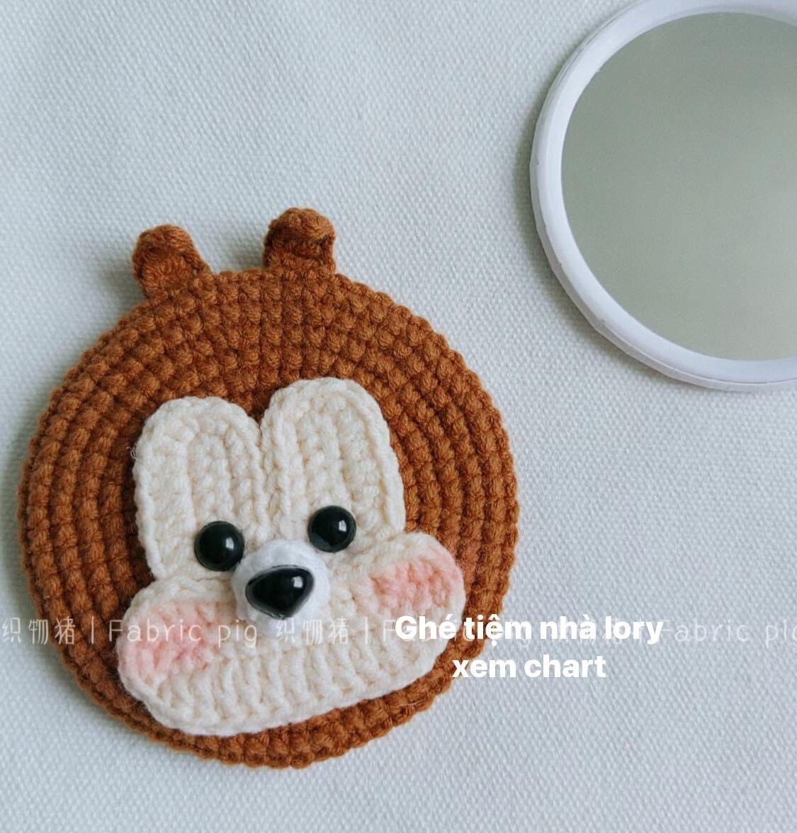 Crochet Mirror Case Pattern: Cute Bear and Frog Designs