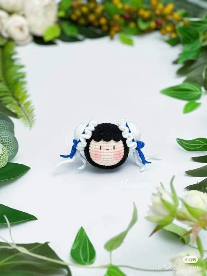 Crochet Mochi Cake Doll with Bear, Pig, and Rabbit Toppers Pattern