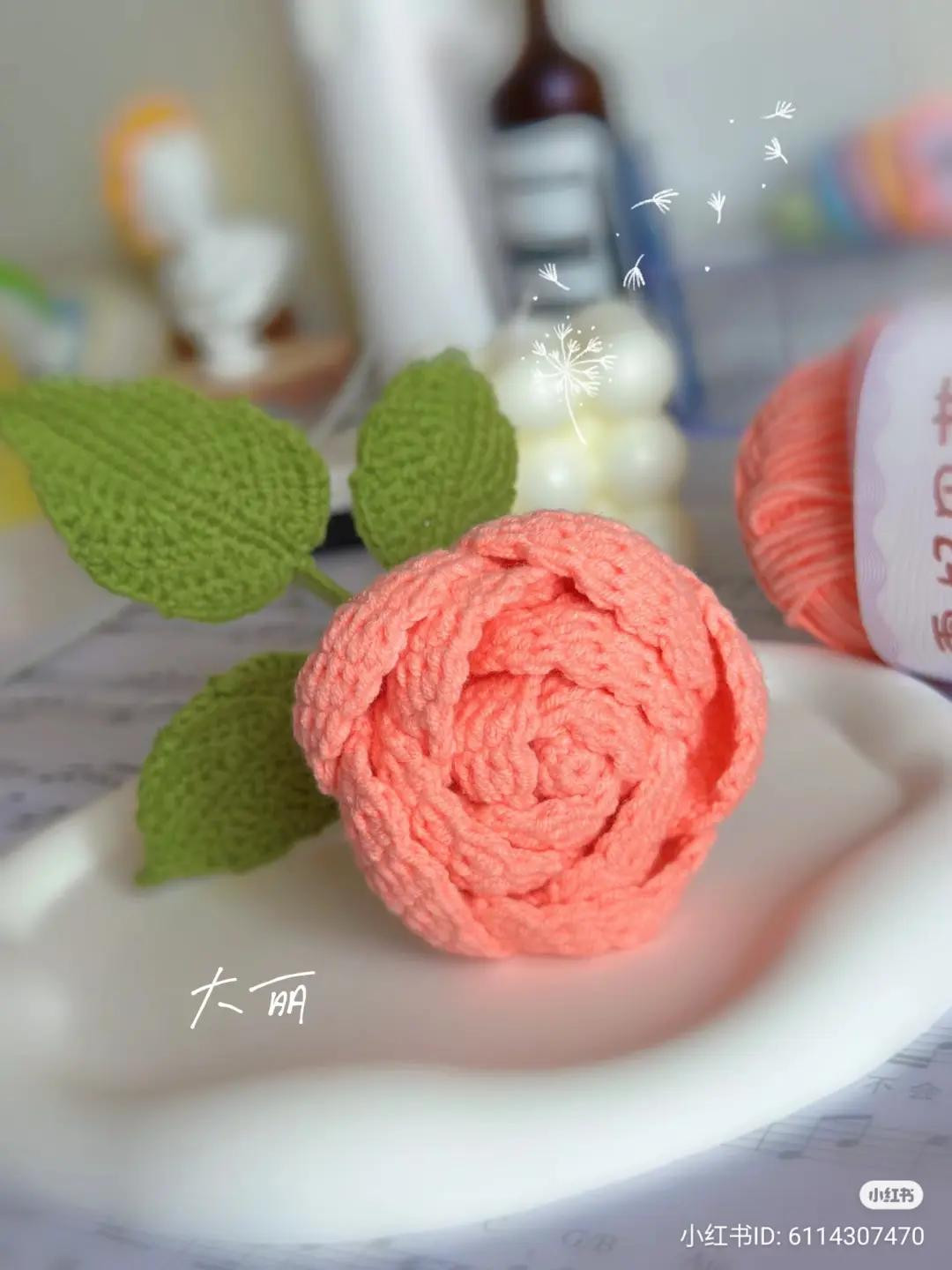Crochet Monthly Rose Pattern Tutorial with Detailed Chart and Instructions