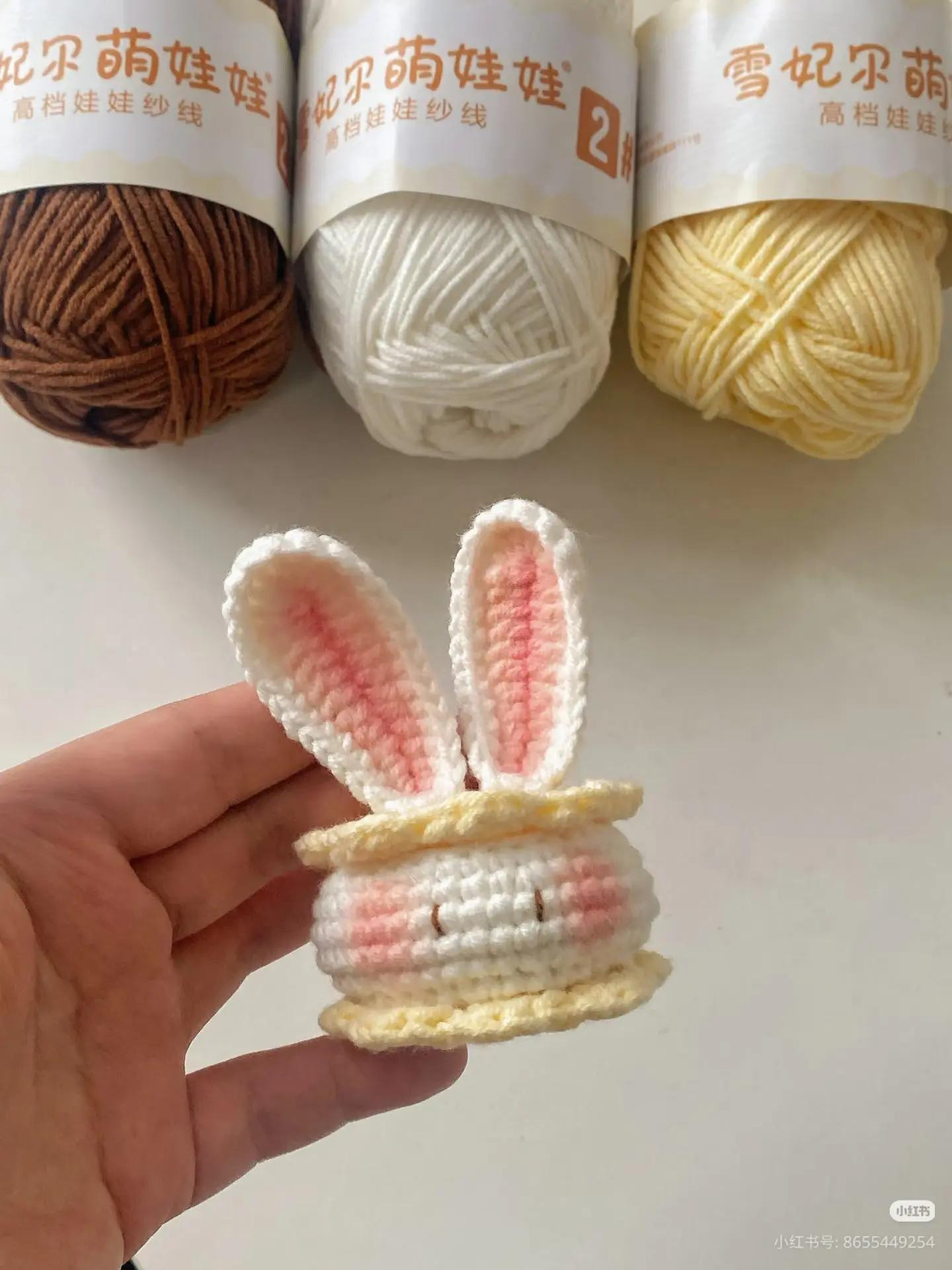Crochet Mooncake Rabbit Keychain Tutorial and Chart