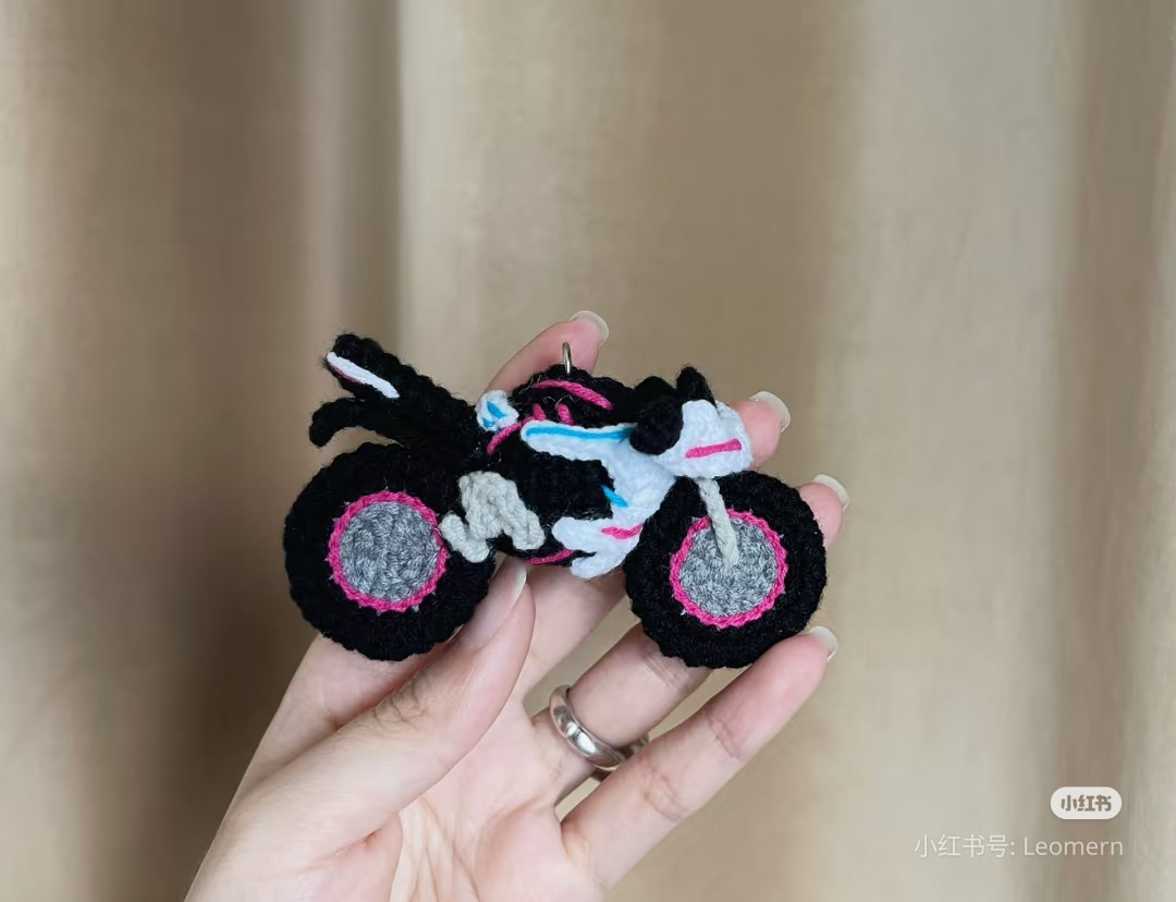 Crochet Motorcycle Keychain Pattern Chart