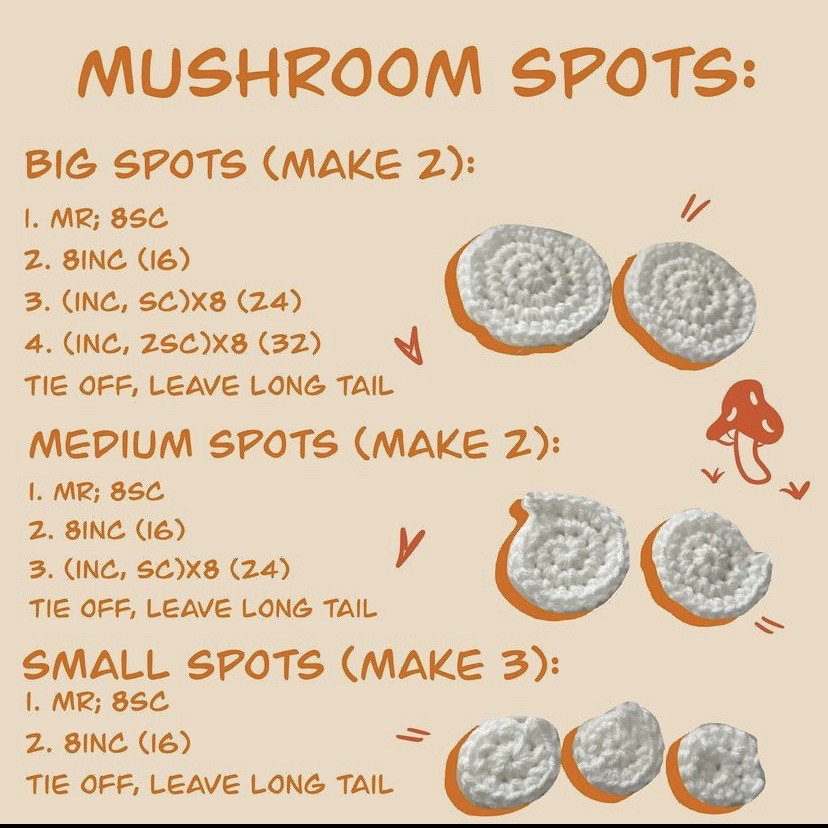 Crochet Mushroom Beret Pattern: Red with White Spots