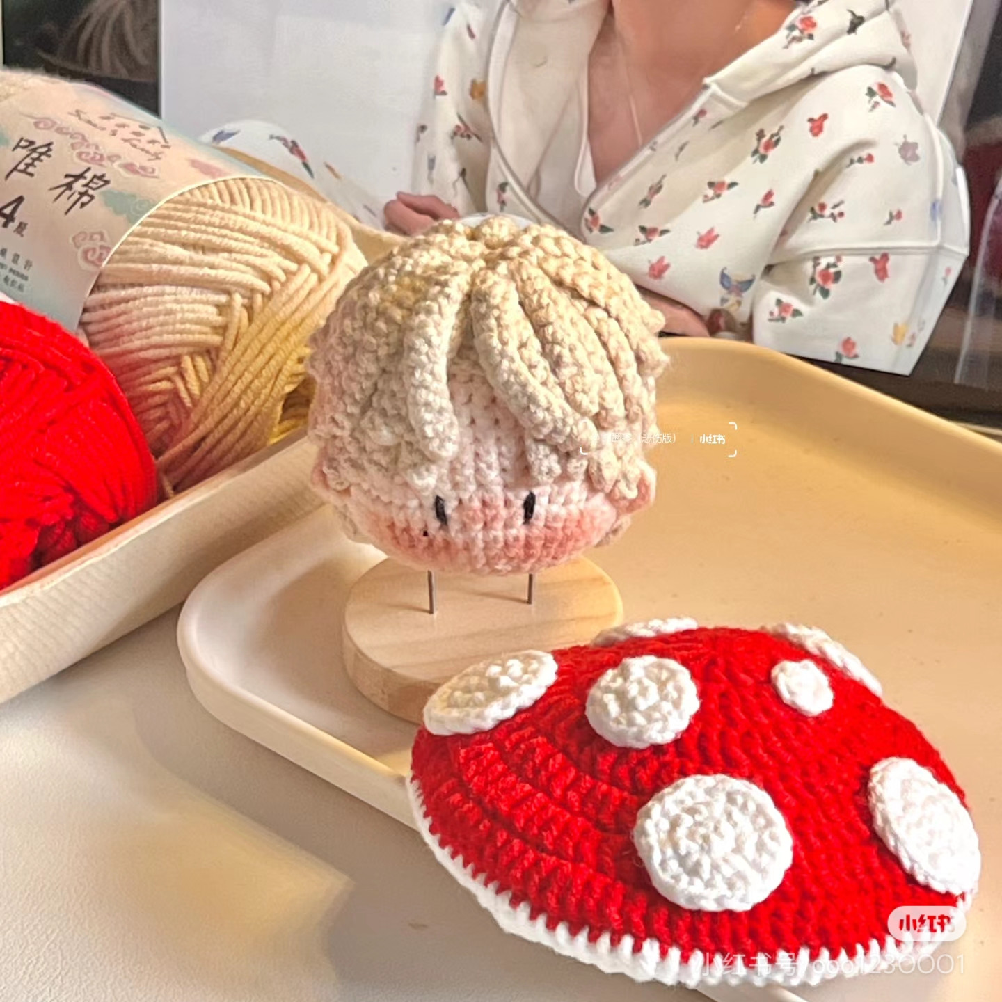 Crochet Mushroom Hat Pattern for Amigurumi Doll