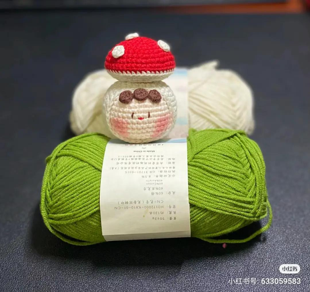 Crochet Mushroom Head Hat Chart for Amigurumi Doll