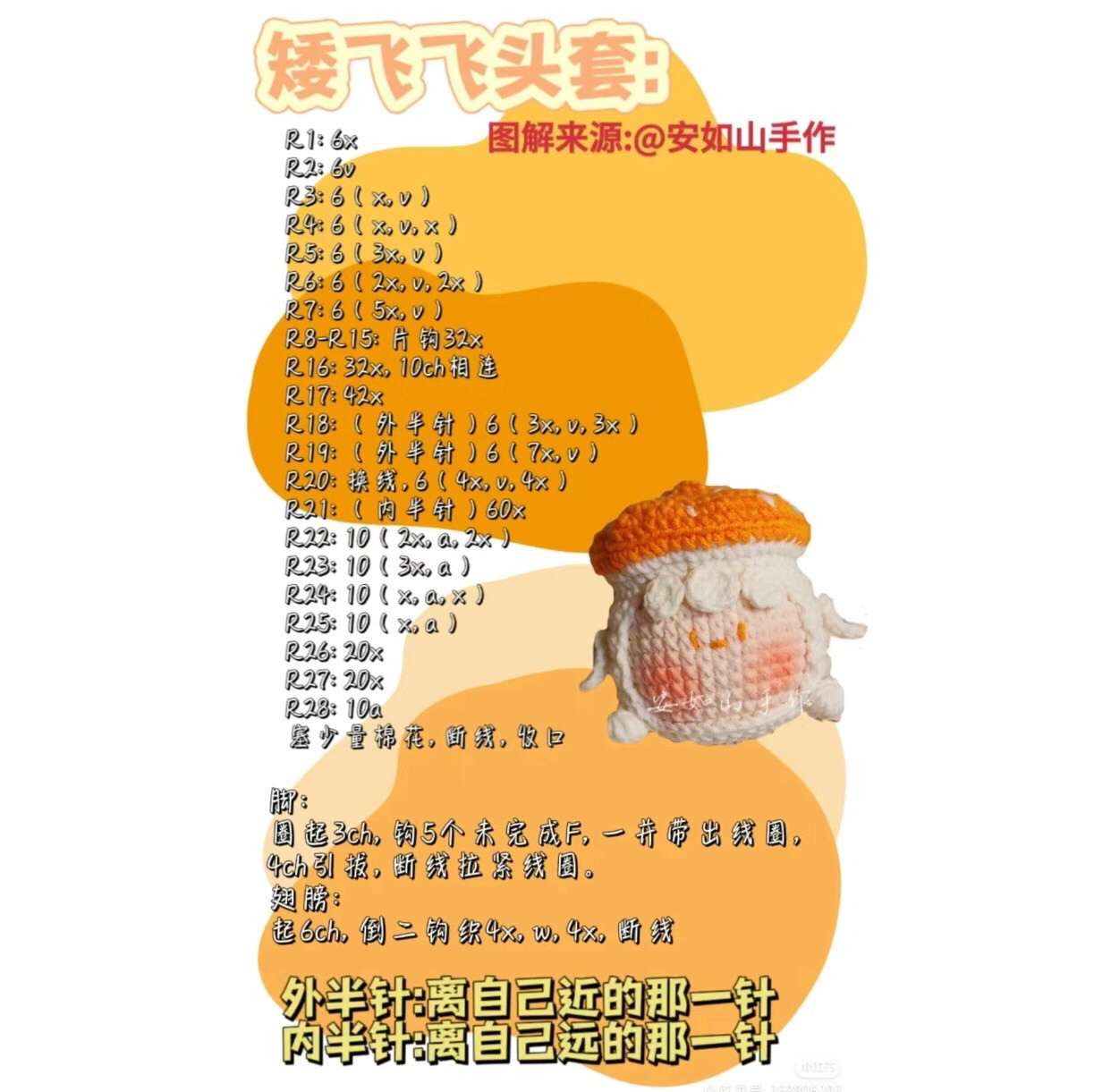 Crochet Mushroom Spirit Doll Tutorial Pattern