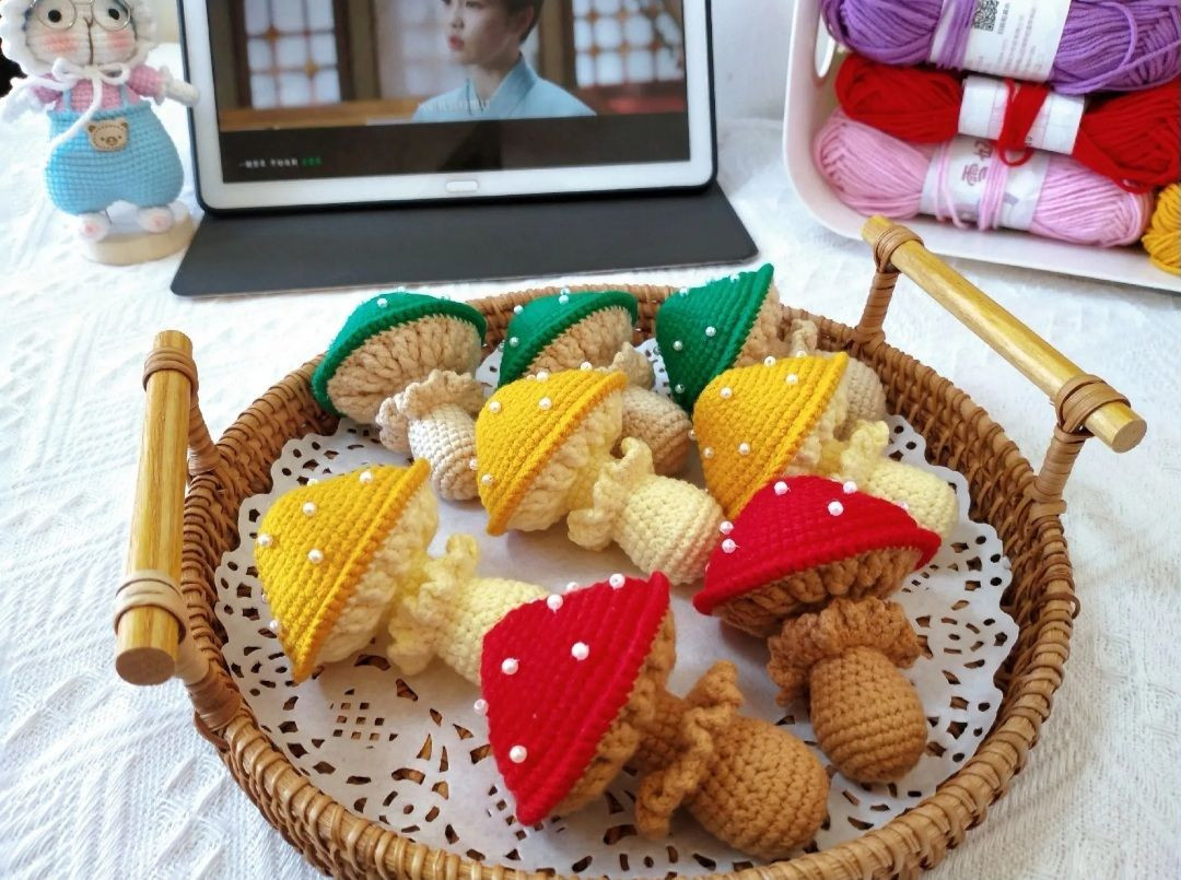 Crochet Mushroom Umbrella Amigurumi Pattern Chart