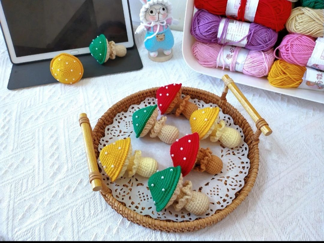 Crochet Mushroom Umbrella Amigurumi Pattern Chart
