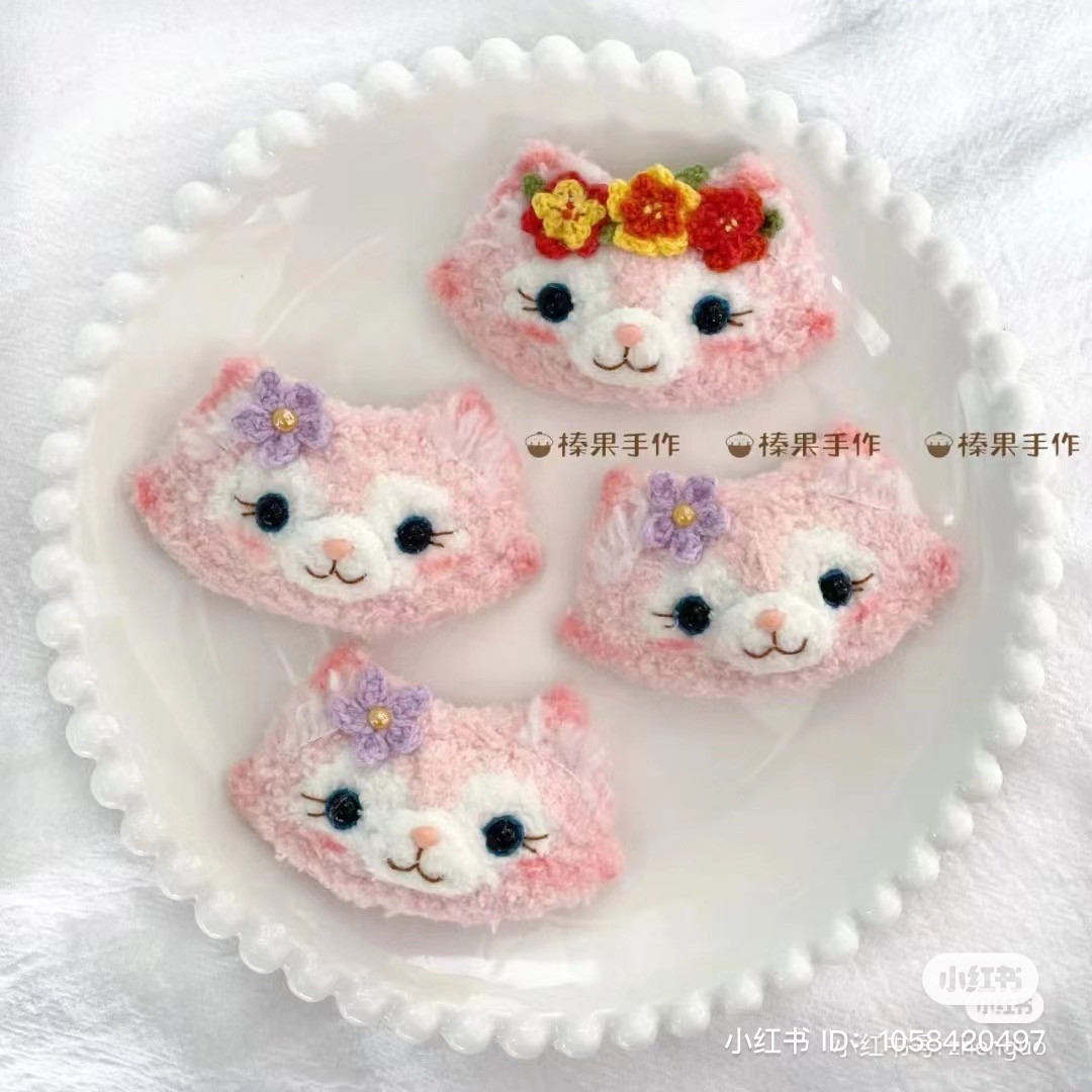 Crochet My Melody, LinaBell, and StellaLou Hair Clip Patterns