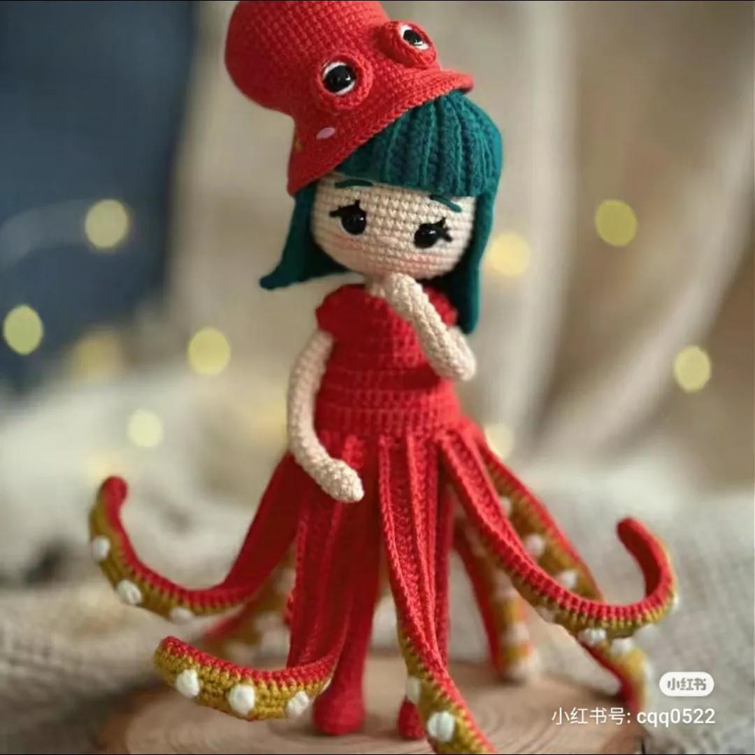 Crochet Octopus Girl Naomi Doll Pattern Chart