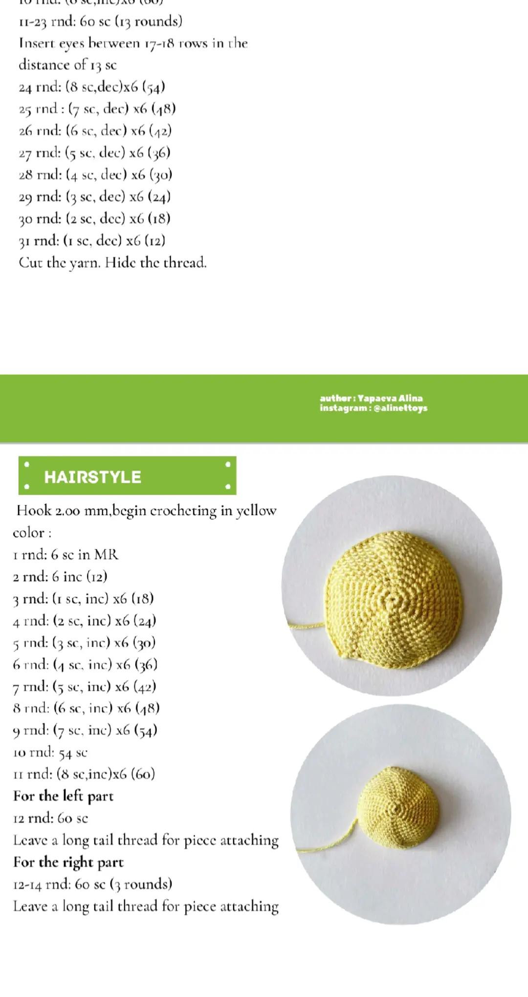 Crochet Pattern Amigurumi Fairy Tinker Bell Doll