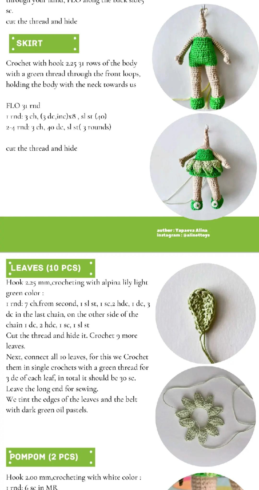 Crochet Pattern Amigurumi Fairy Tinker Bell Doll