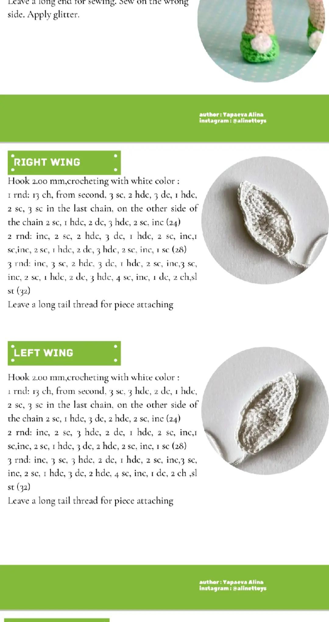 Crochet Pattern Amigurumi Fairy Tinker Bell Doll