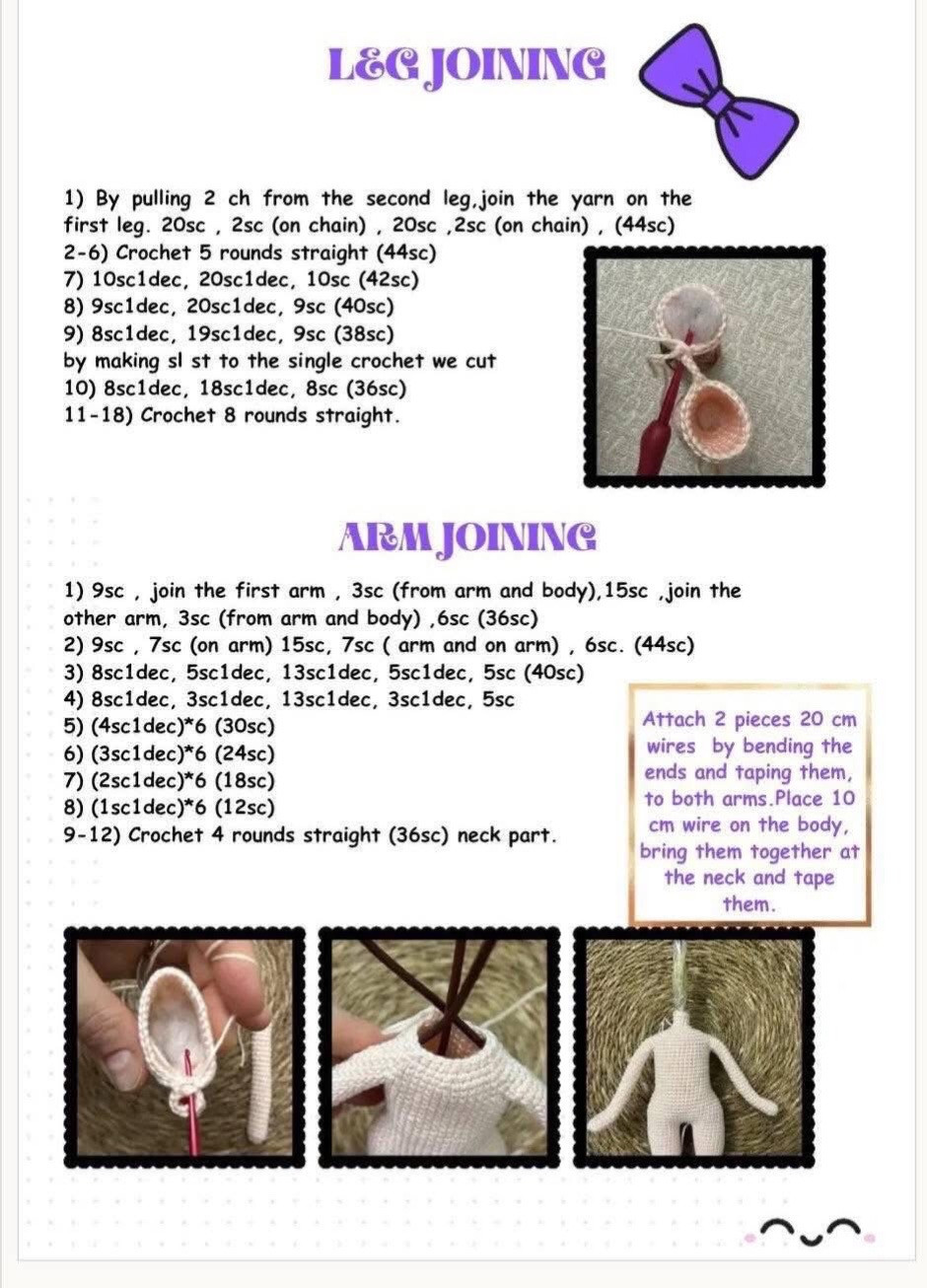 Crochet Pattern: Amigurumi Kuromi Doll with Purple Wig