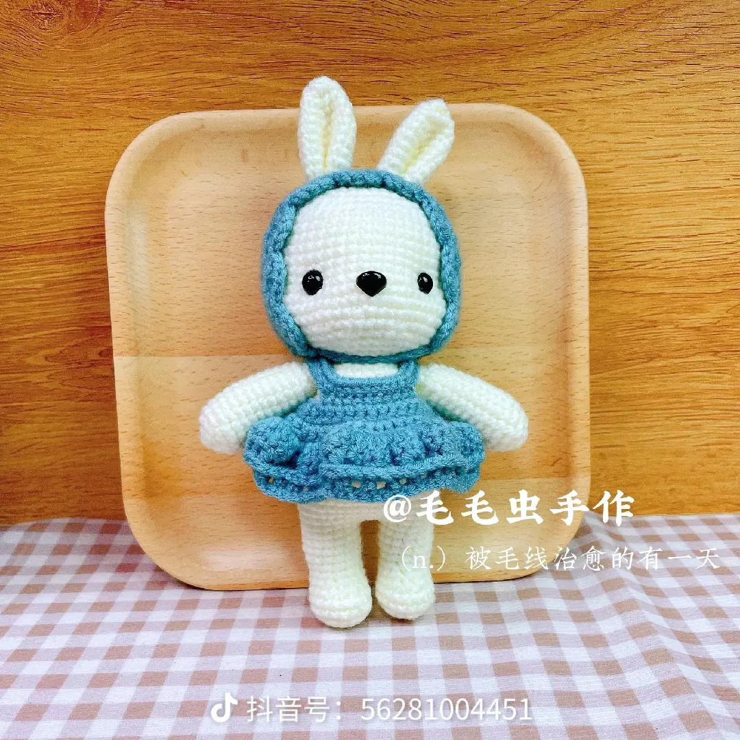 Crochet Pattern: Ballet Dancing Bear and Rabbit Amigurumi Dolls