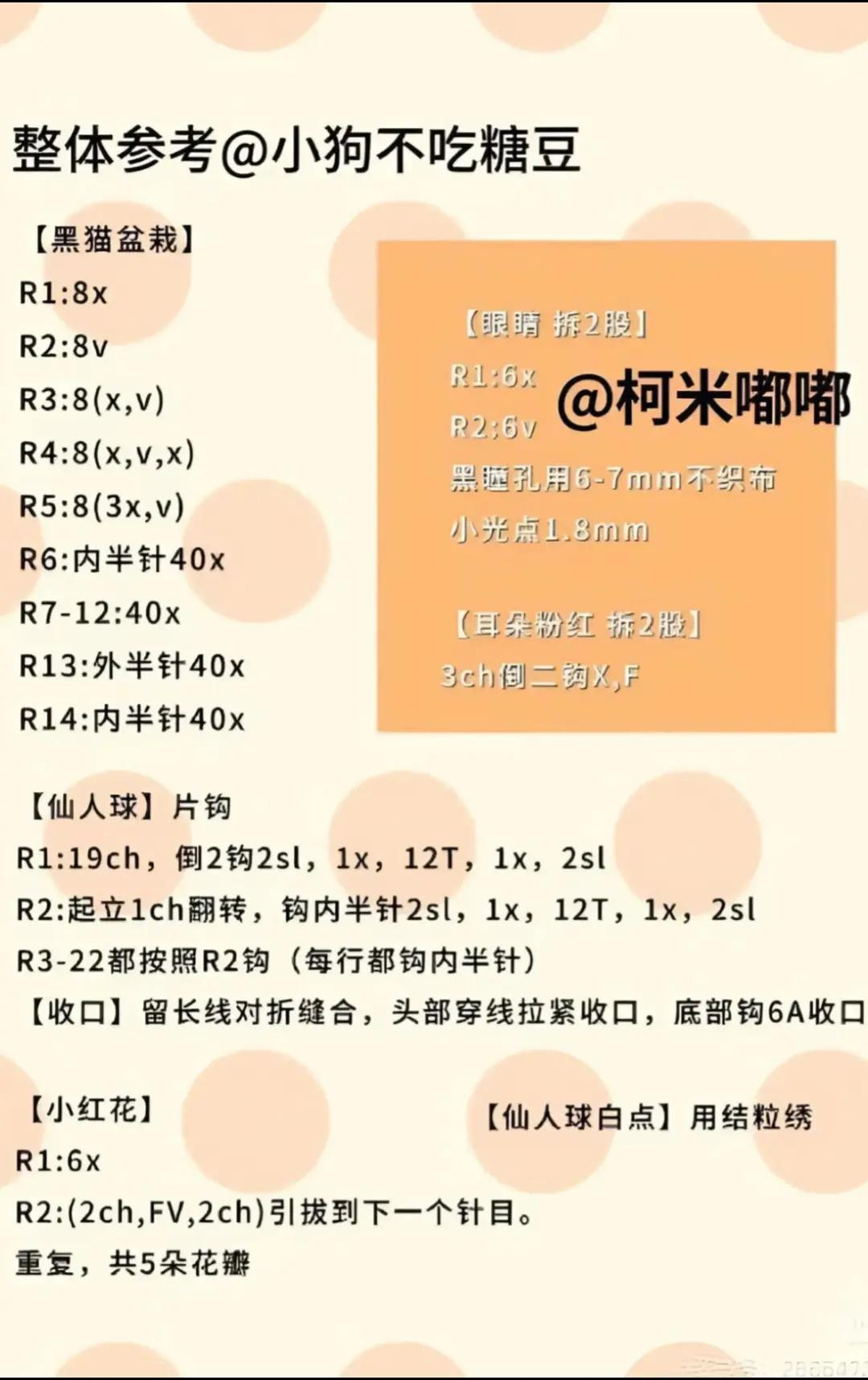 Crochet Pattern: Black Cat Pot with Cactus Amigurumi