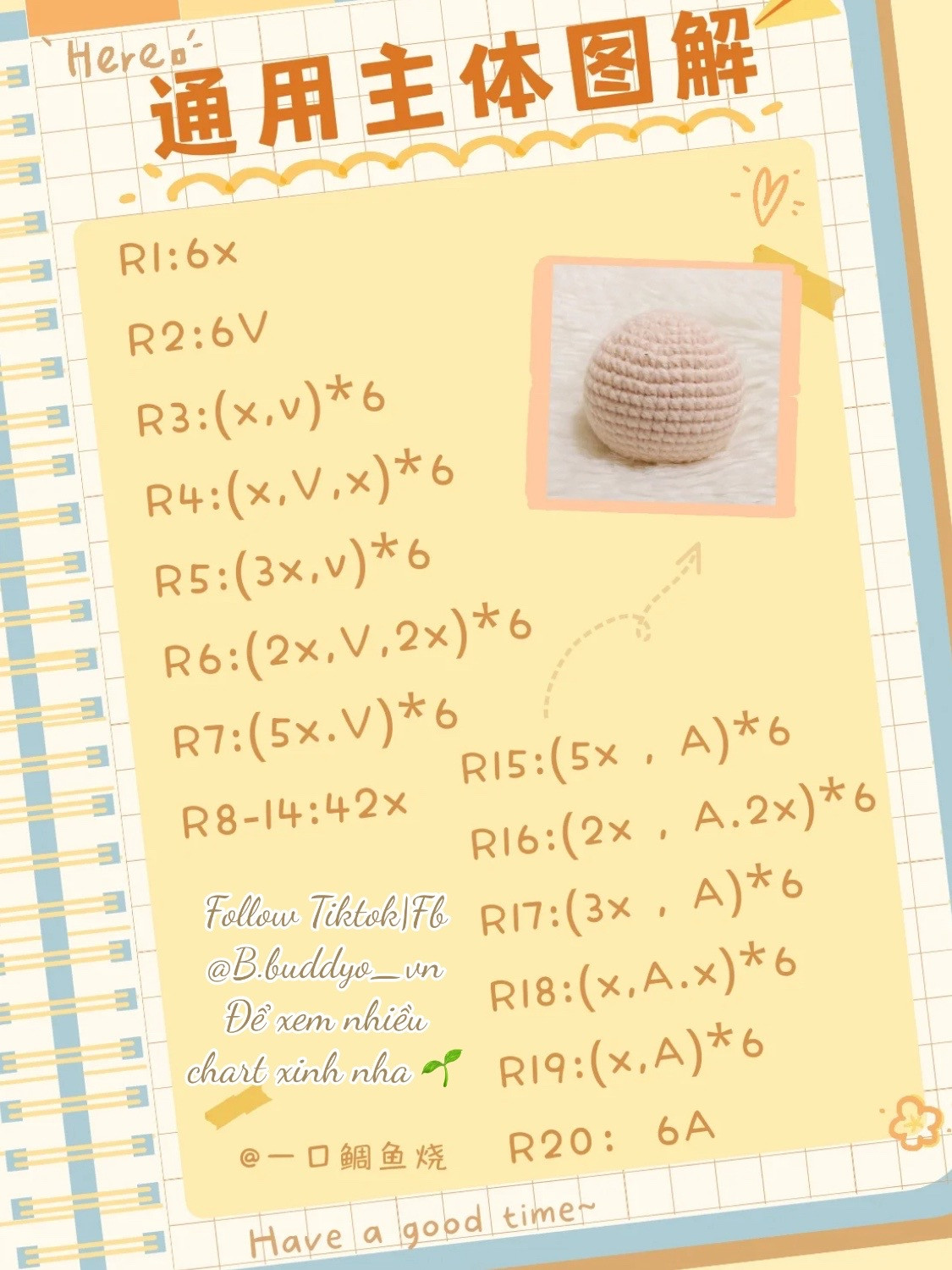 Crochet Pattern: Bread Bag Mochi Doll with Strawberries