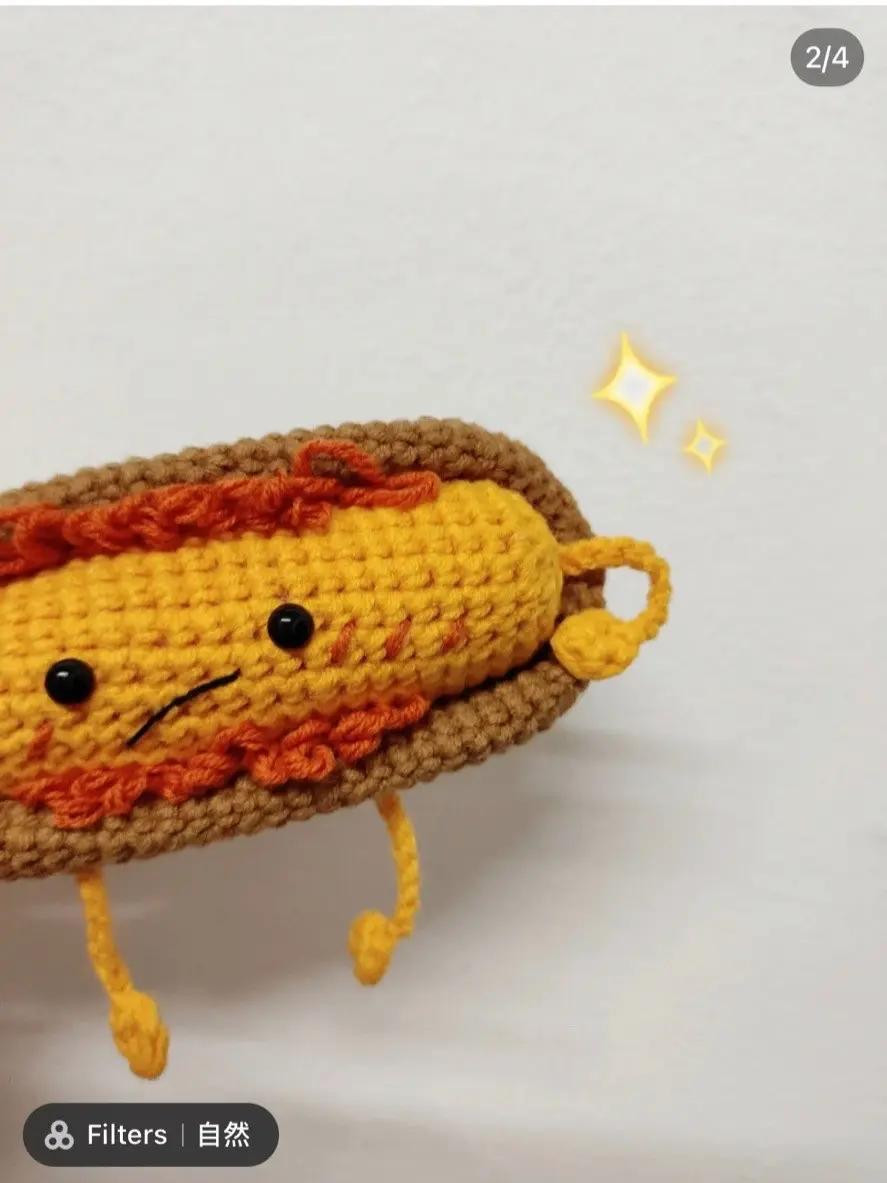 Crochet Pattern Chart: Cute Brown Bear Donut with Cherry and Yellow Record Player