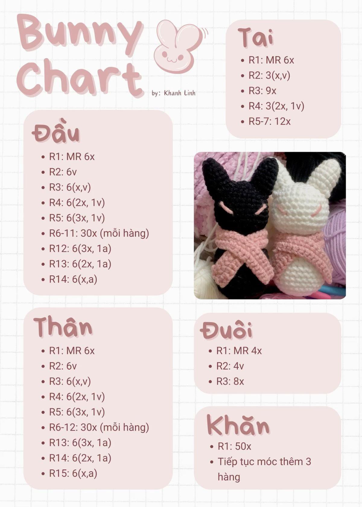 Crochet Pattern Chart for Cute Cat Amigurumi Doll with Hoodie