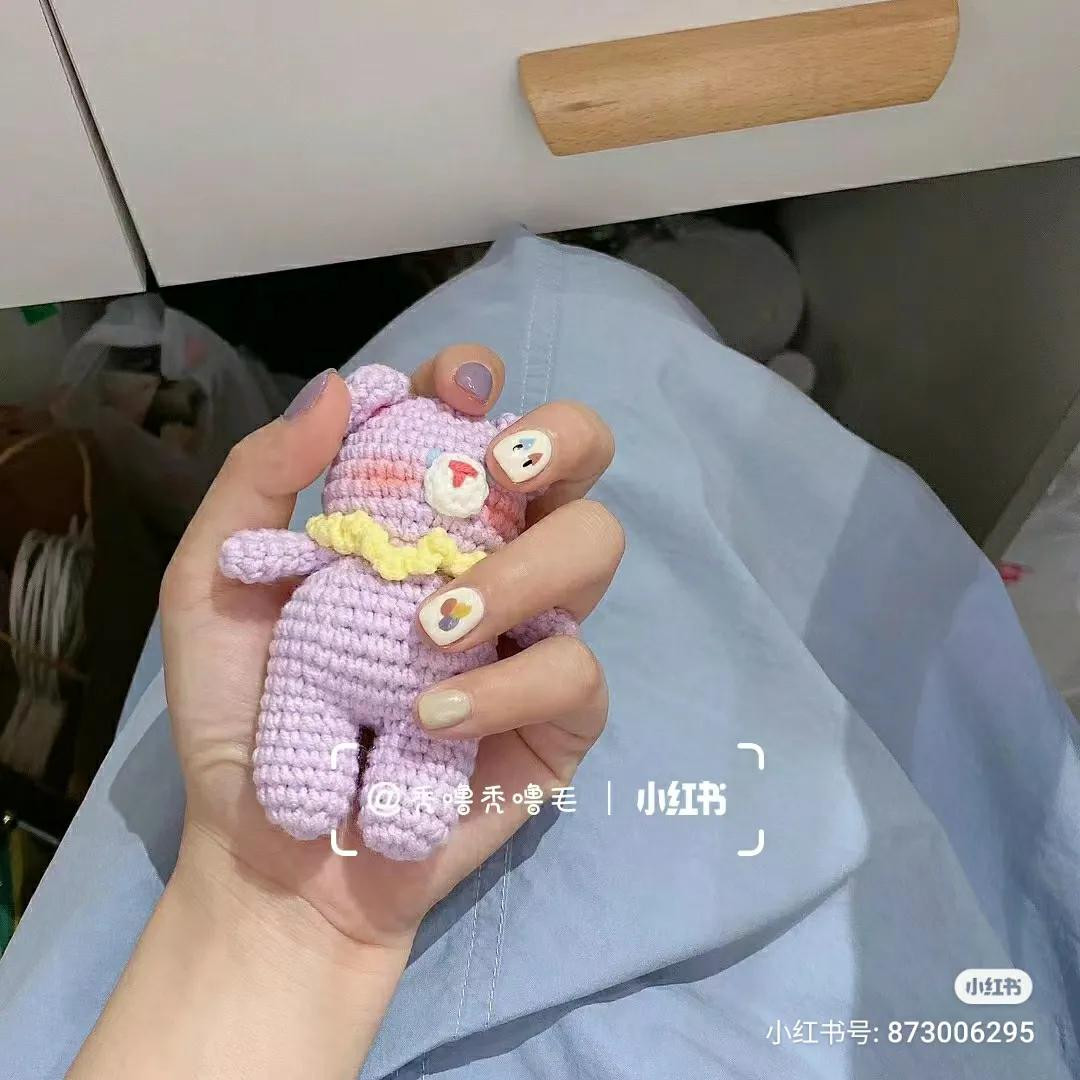 Crochet Pattern Chart for Cute Colorful Teddy Bears