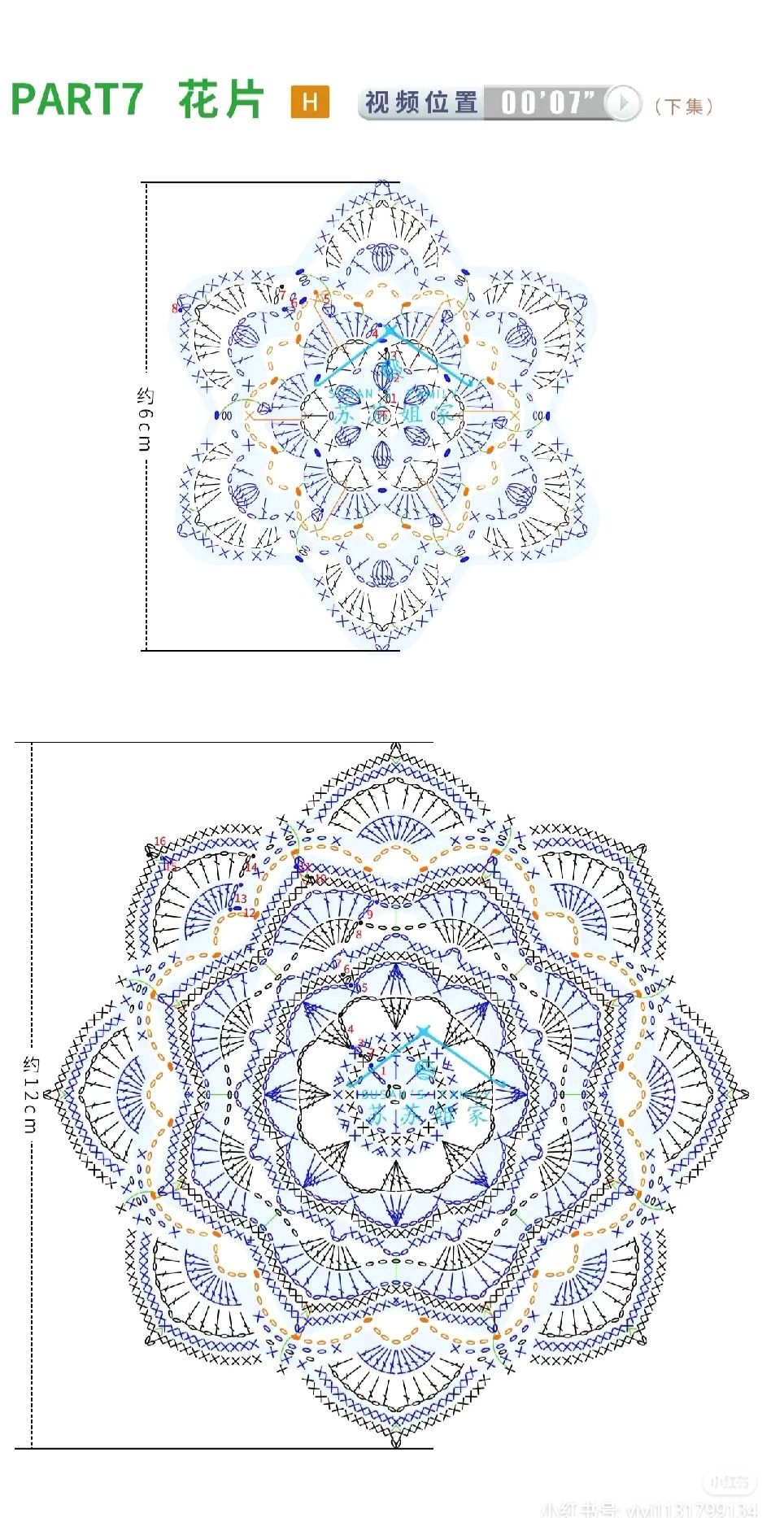 Crochet Pattern Chart for Decorative Elephant Doll with Beads and Embellishments