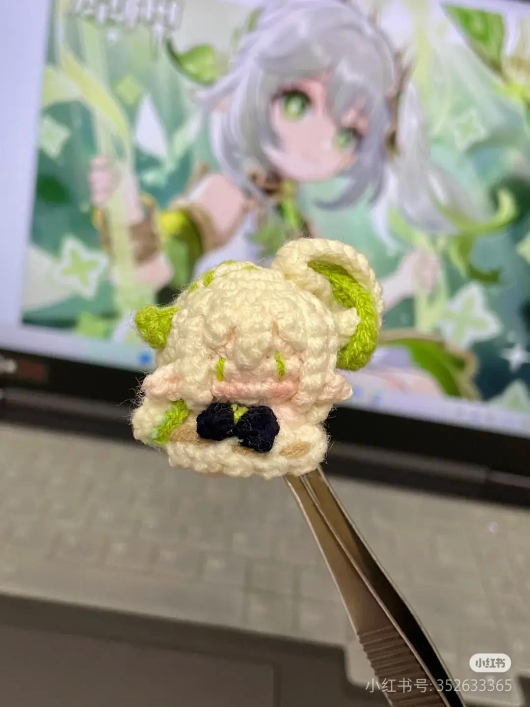 Crochet Pattern Chart for Nahida Head from Genshin Impact