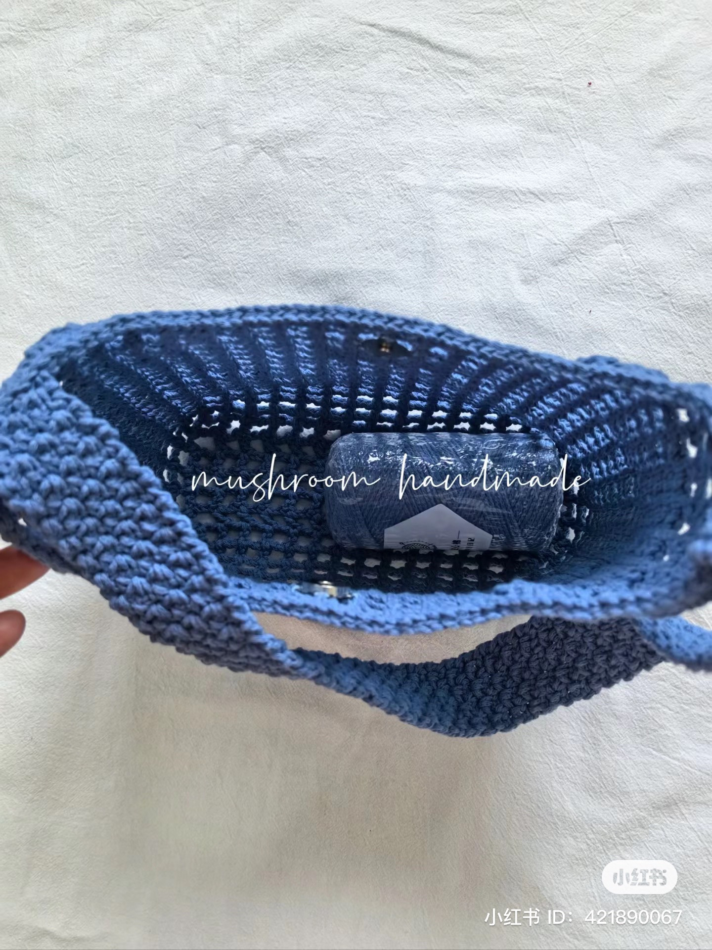 Crochet Pattern Chart for Summer Hollow Mesh Bag with Grid Stitch Design