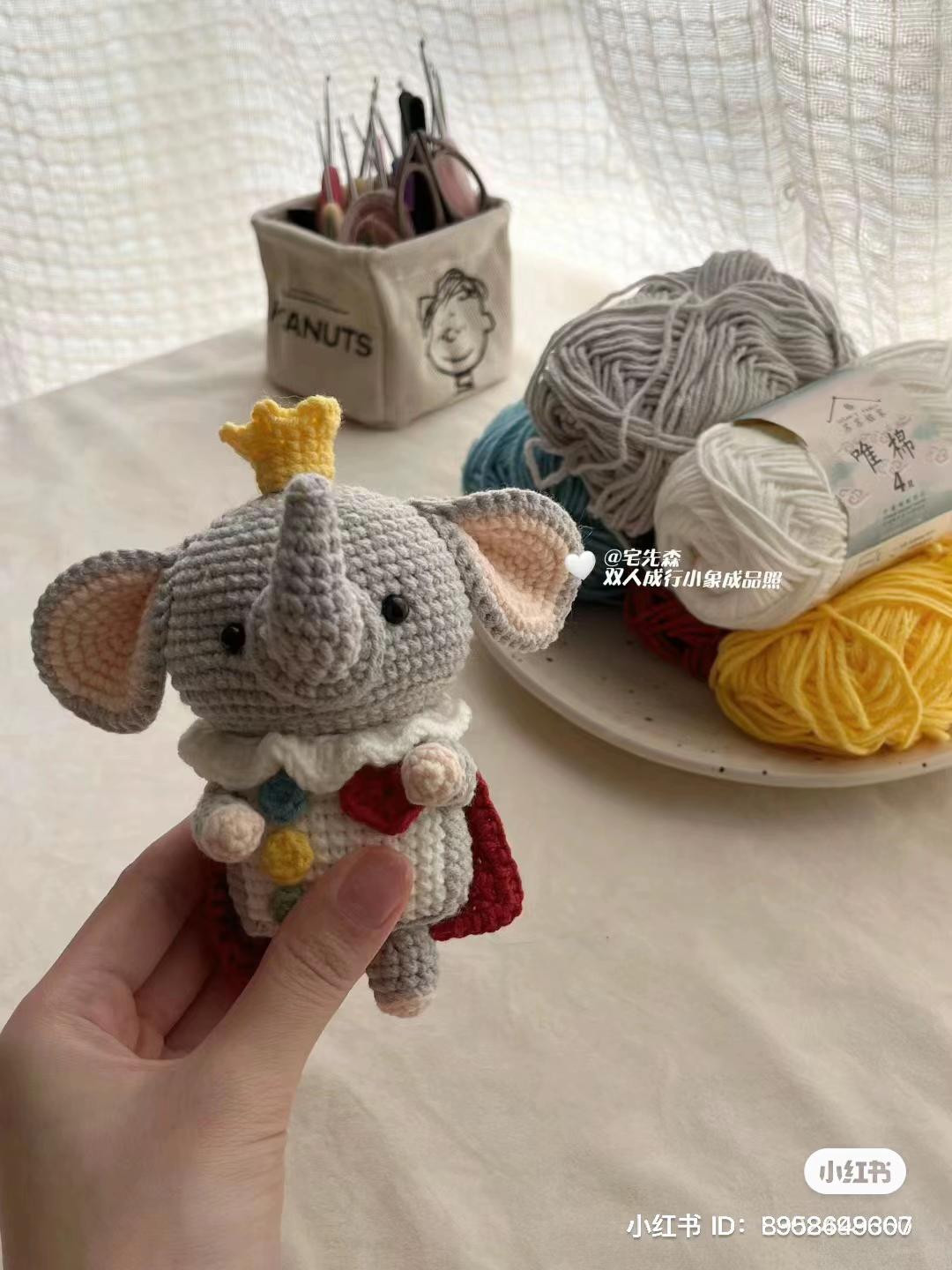 Crochet Pattern: Crawling White Bear and Deer Amigurumi