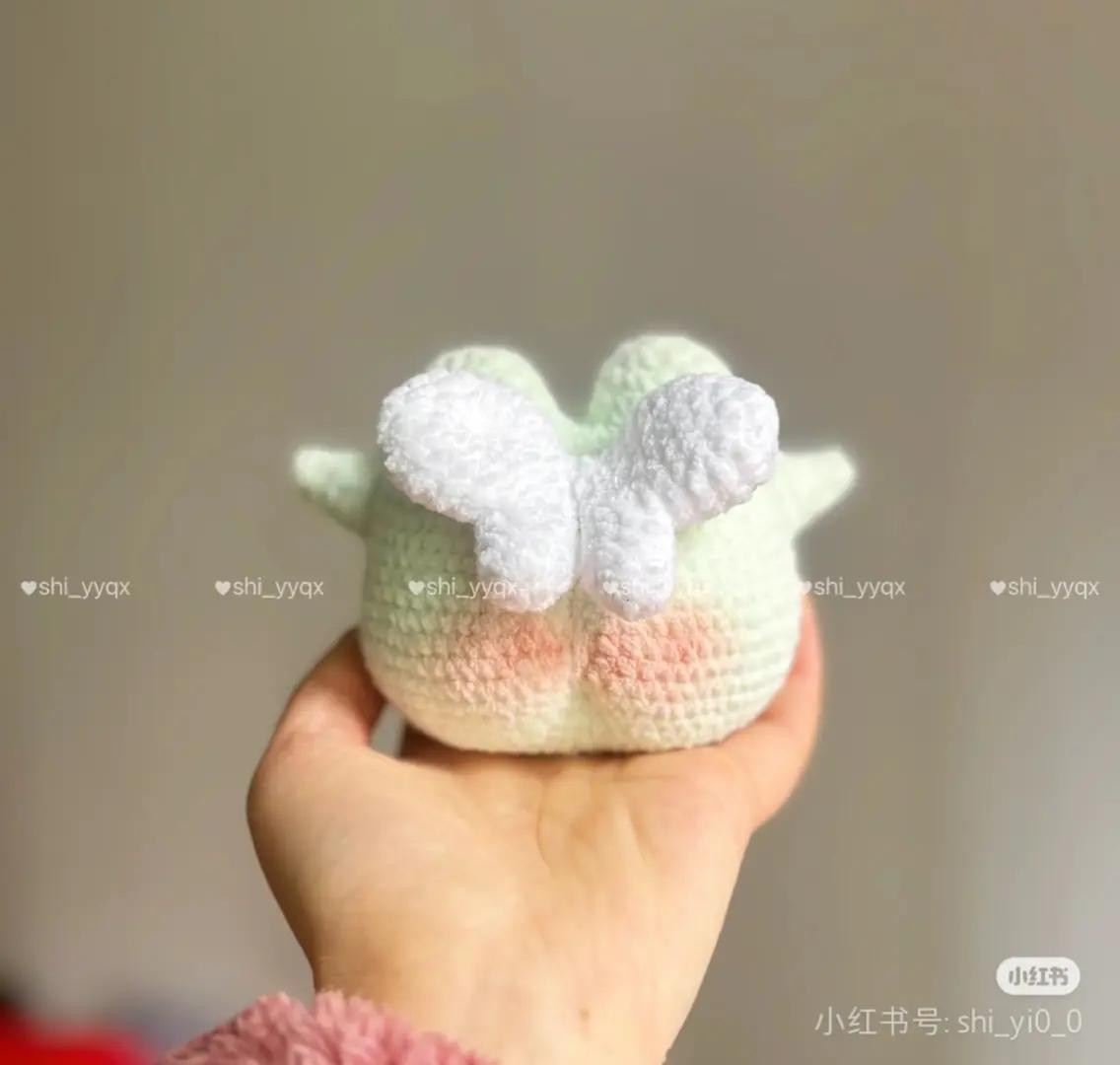 Crochet Pattern: Cute Angel Frog Amigurumi Tutorial Chart
