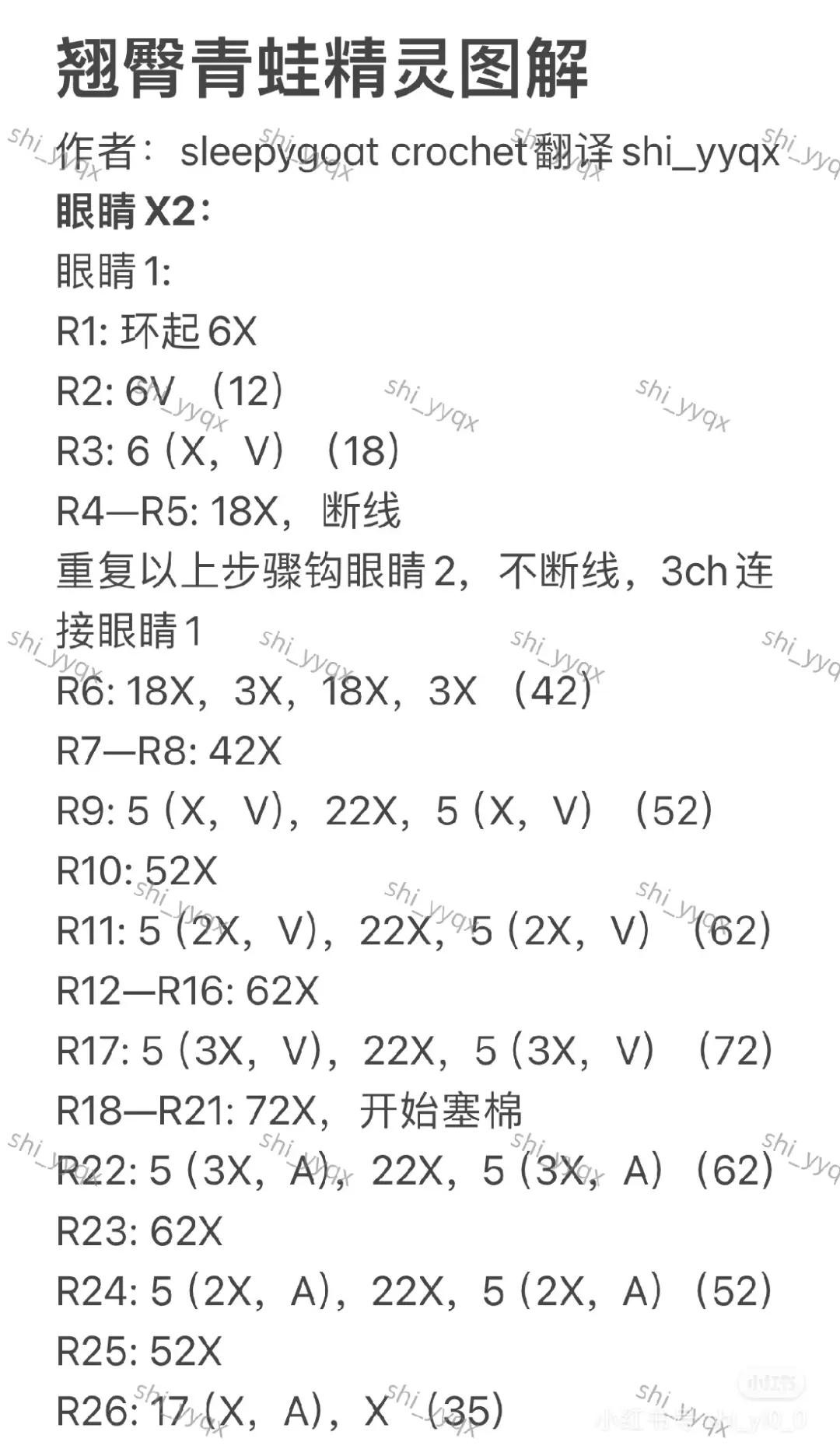 Crochet Pattern: Cute Angel Frog Amigurumi Tutorial Chart