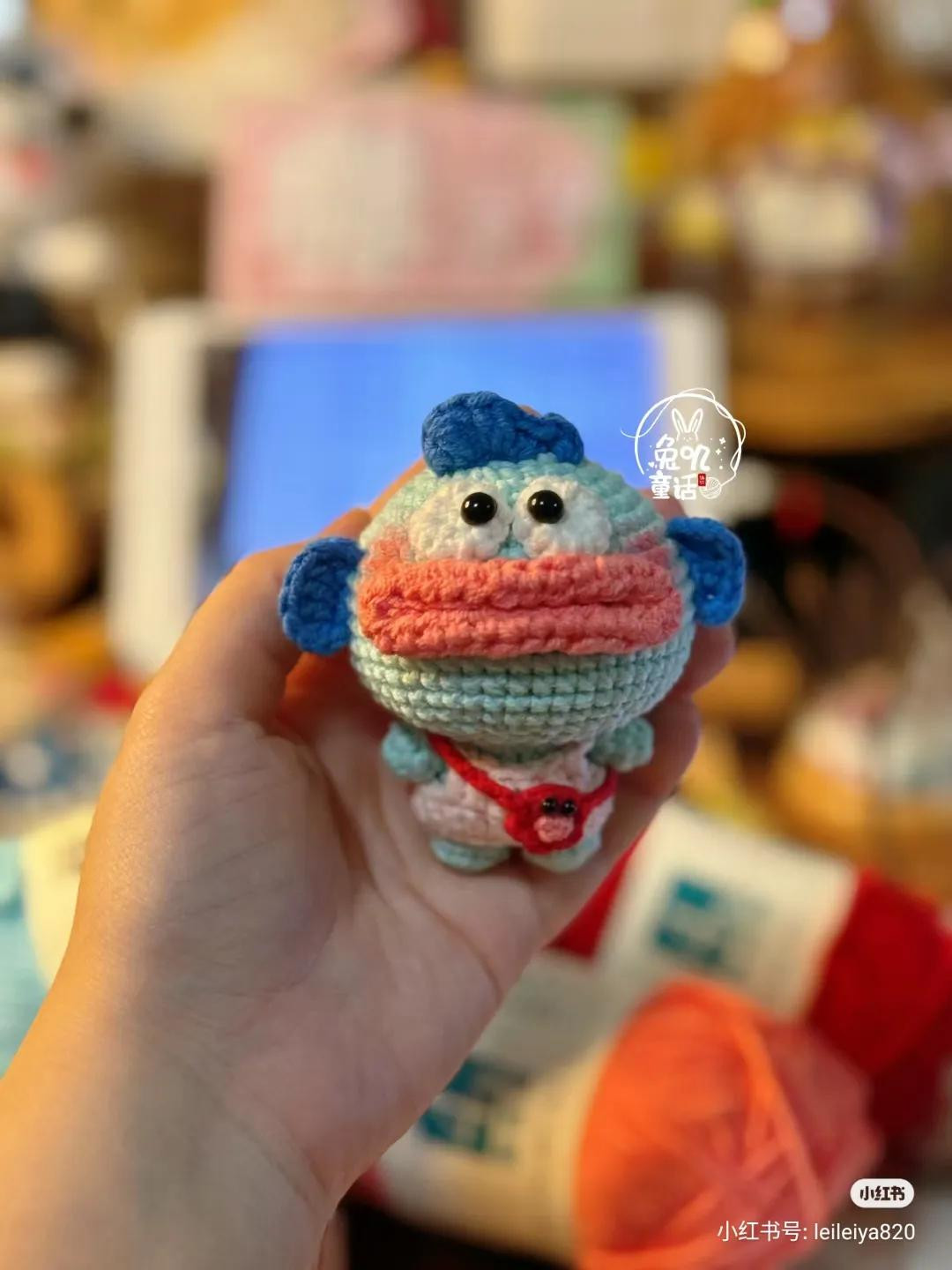 Crochet Pattern: Cute Blue Fish Amigurumi Doll