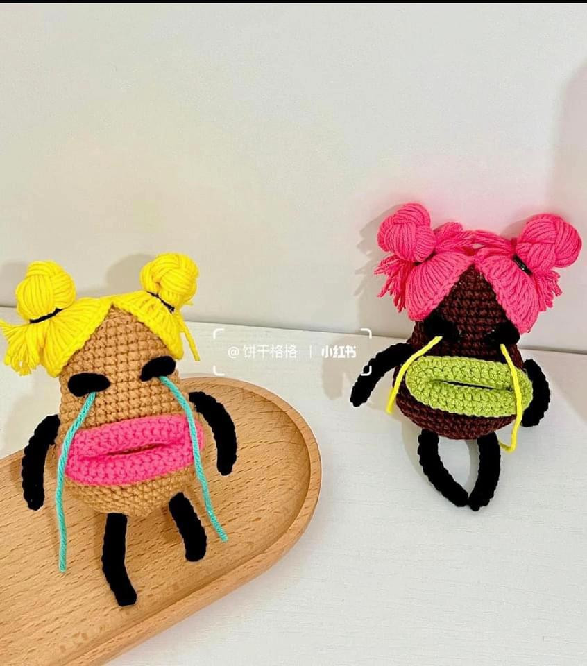 Crochet Pattern: Cute Crying Monster Amigurumi Doll