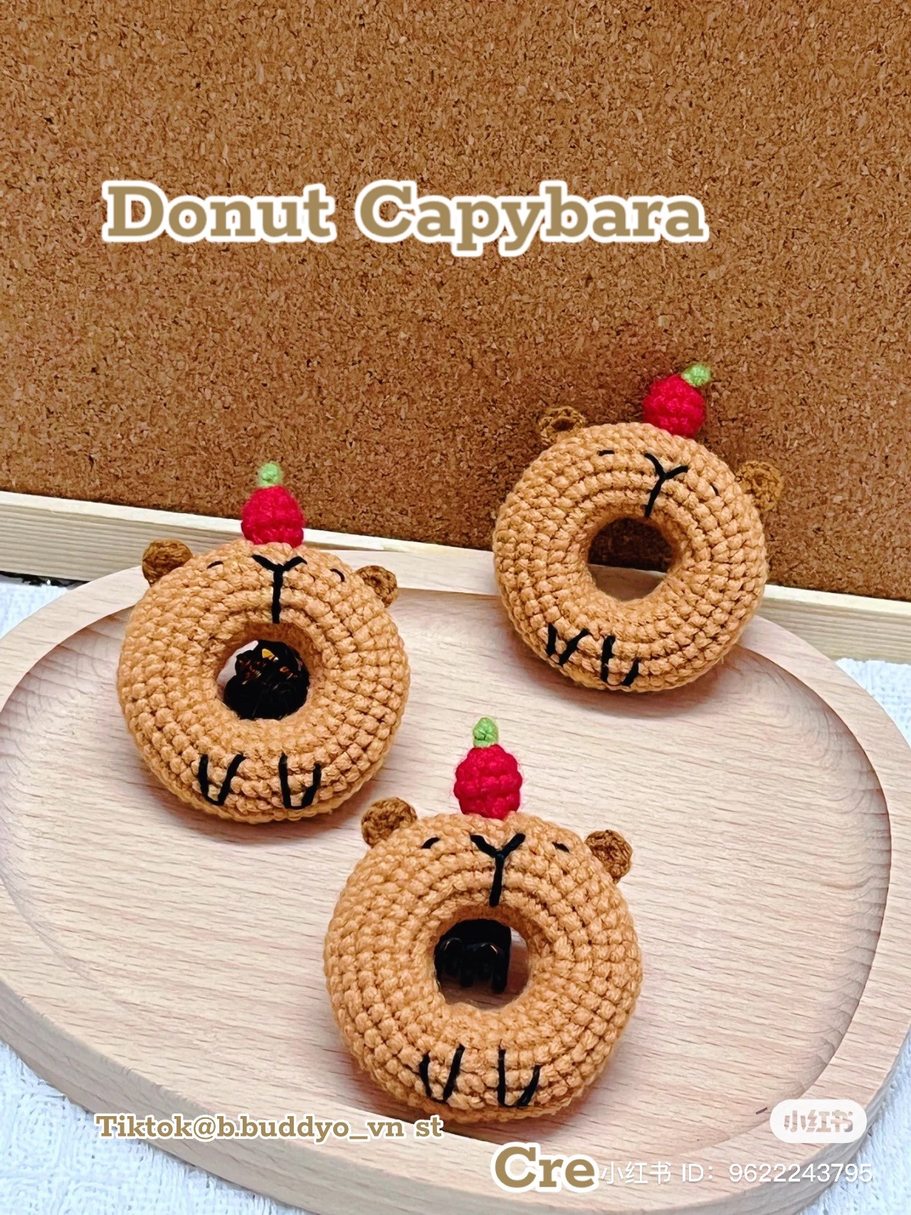 Crochet Pattern: Cute Donut Capybara Amigurumi Chart
