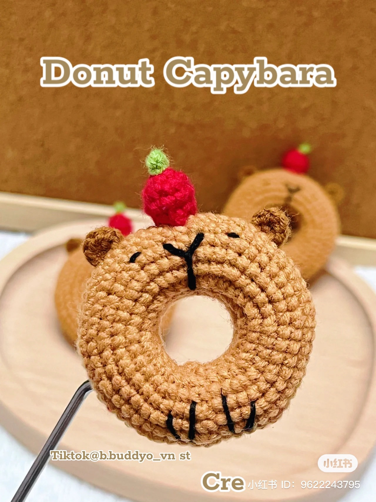 Crochet Pattern: Cute Donut Capybara Amigurumi Chart