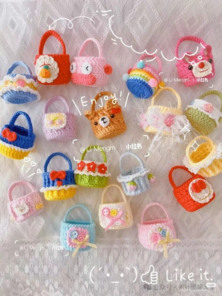 Crochet Pattern: Cute Mini Bow Basket