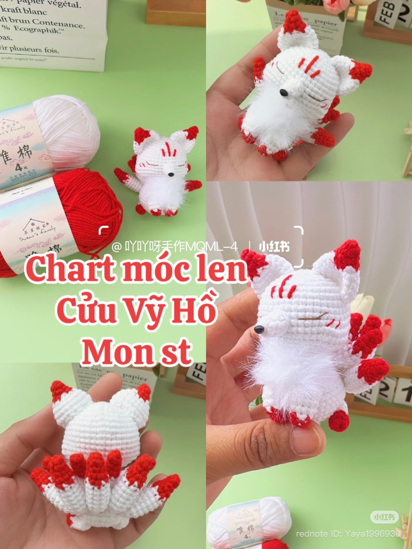 Crochet Pattern: Cute Nine-Tailed Fox Amigurumi