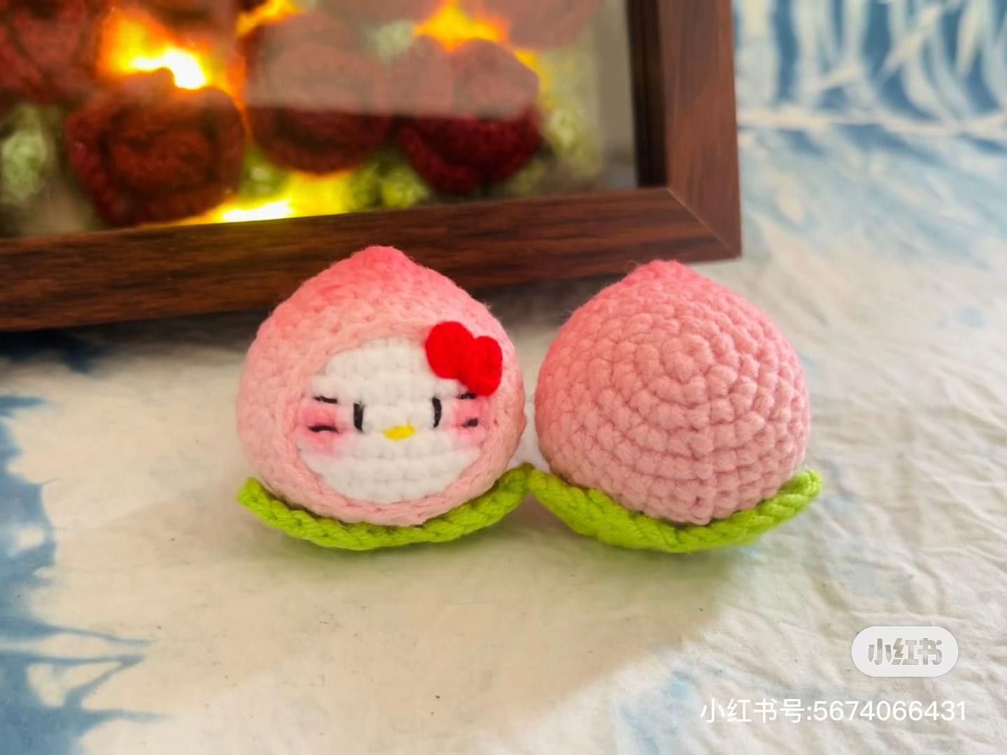 Crochet Pattern: Cute Peach Kitty Amigurumi Doll