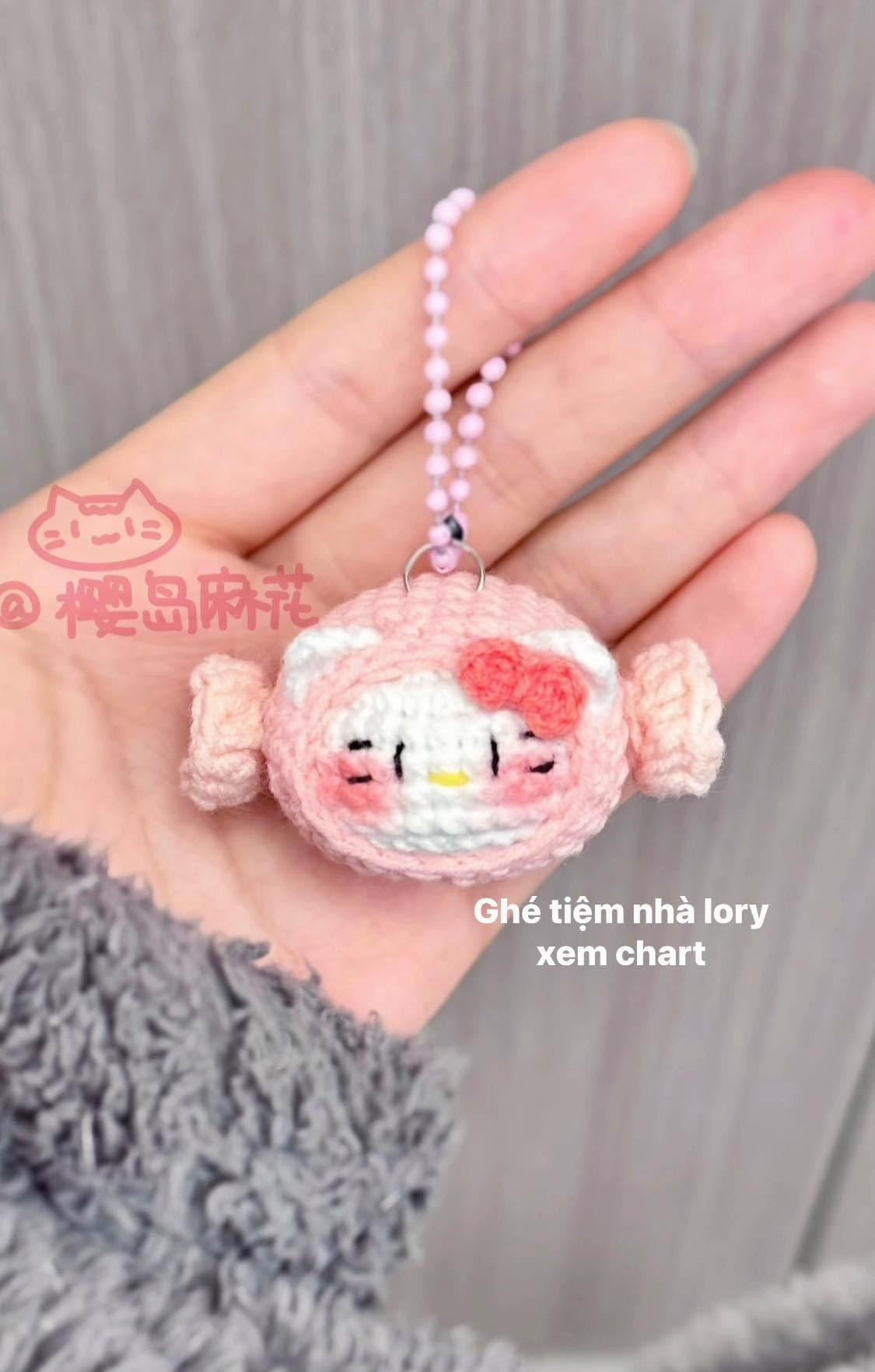 Crochet Pattern: Cute Pudding and Taiyaki Kitty Amigurumi Keychains